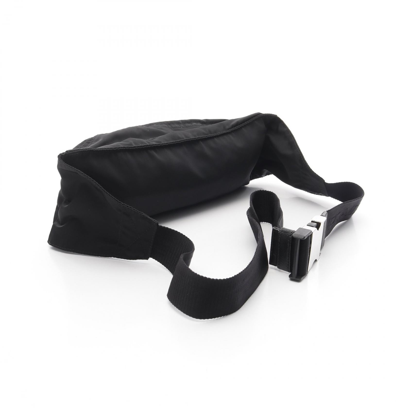 Prada Tessuto Montagn Waist Bag Leather Nylon Travel Bag