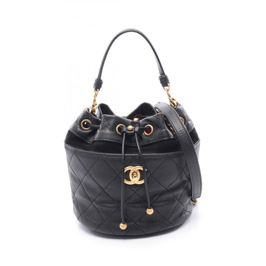 Chanel Matelasse Mini Bucket Caviar Skin Shoulder Bag