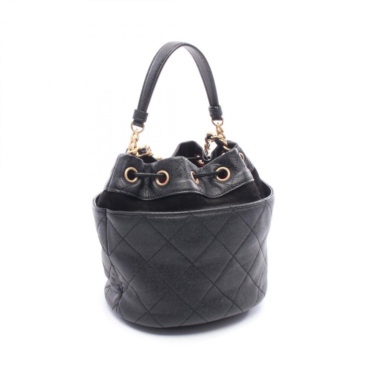 Chanel Matelasse Mini Bucket Caviar Skin Shoulder Bag