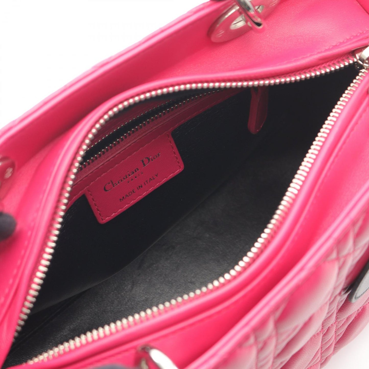 Dior Lady 2Way Handbag Leather Travel Bag