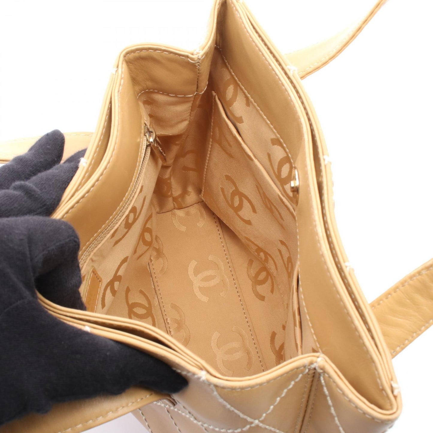 Chanel Wild Stitch Leather Tote Bag