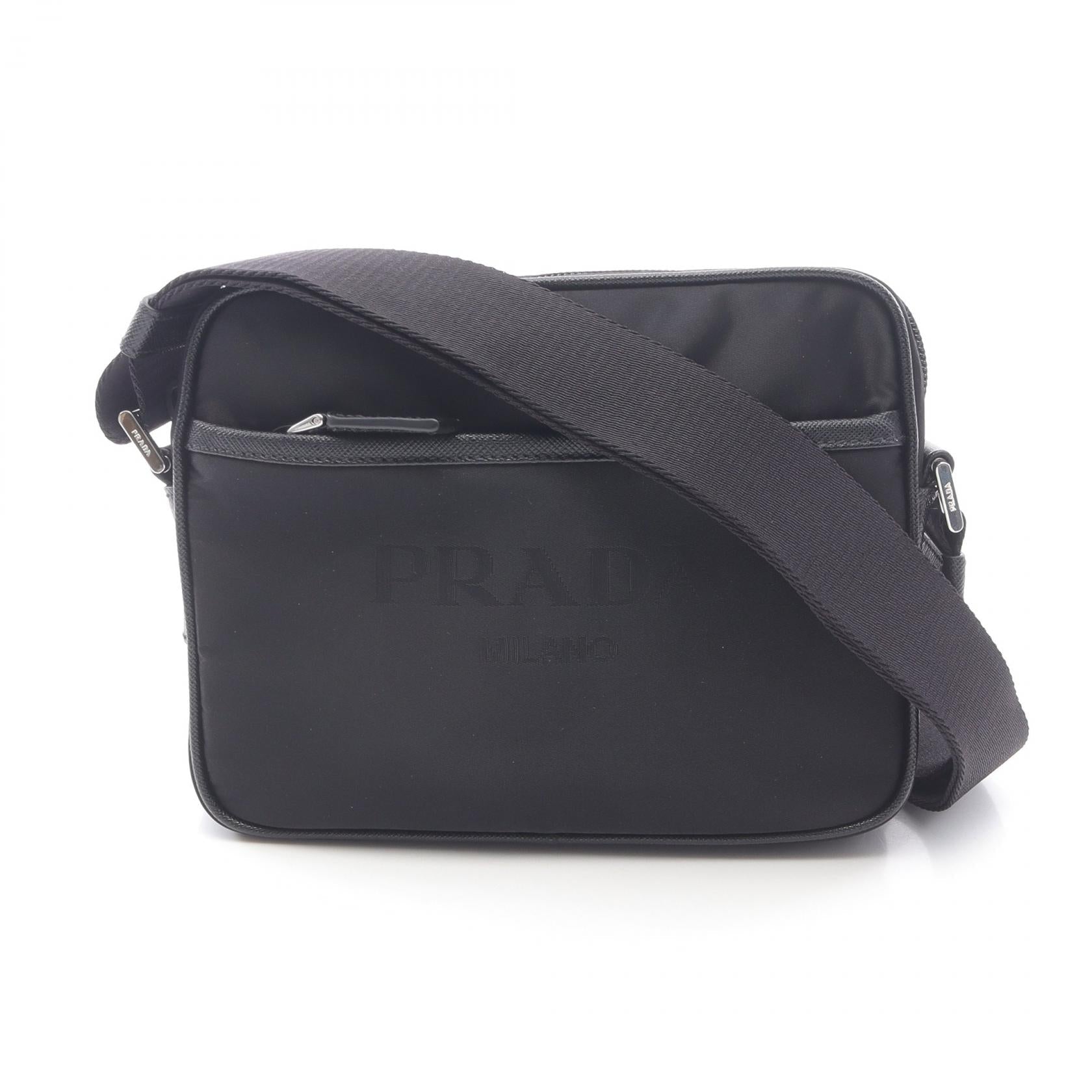 Prada Tessuto Shoulder Bag Leather Nylon Saffiano Shoulder Bag 4