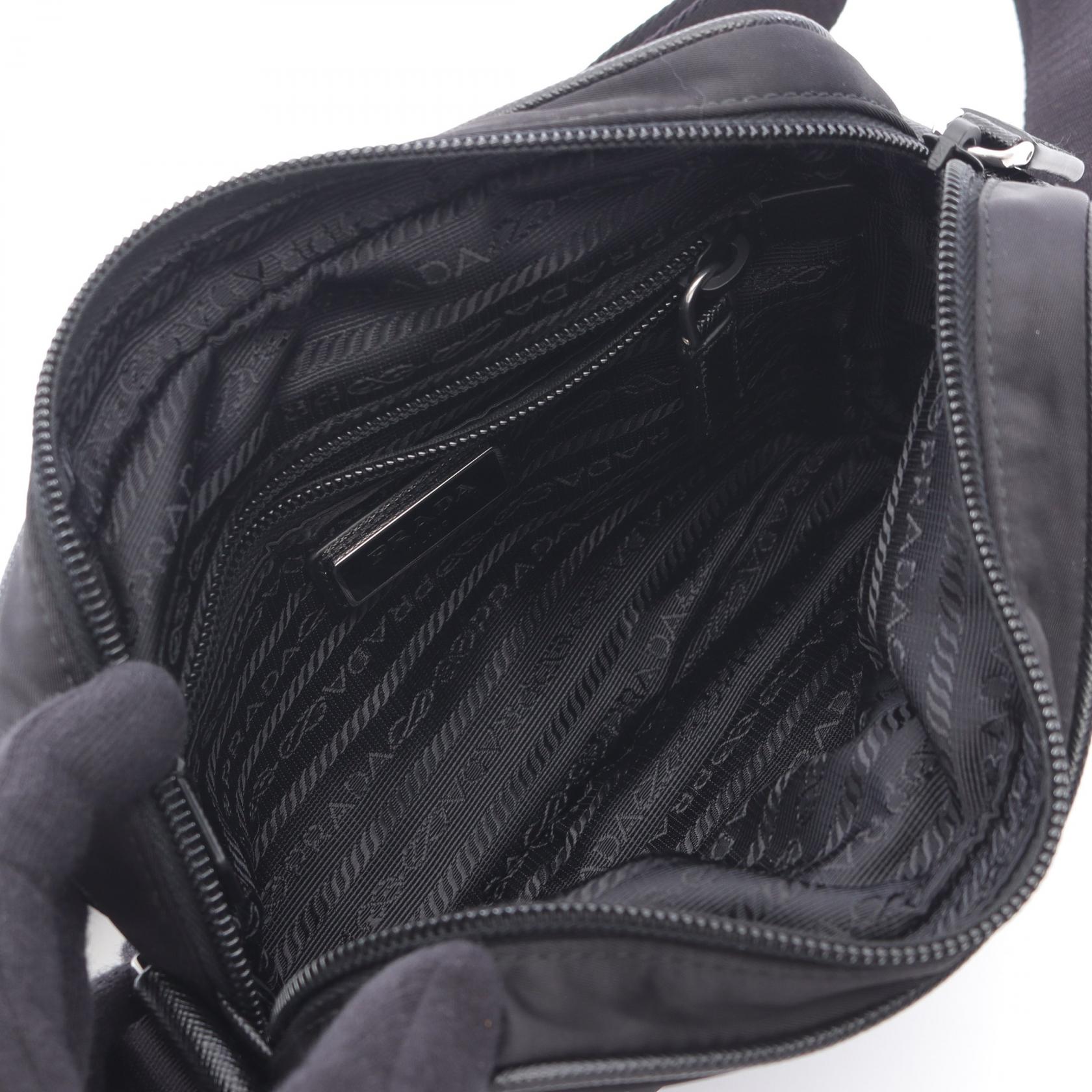 Prada Tessuto Shoulder Bag Leather Nylon Saffiano Shoulder Bag 4