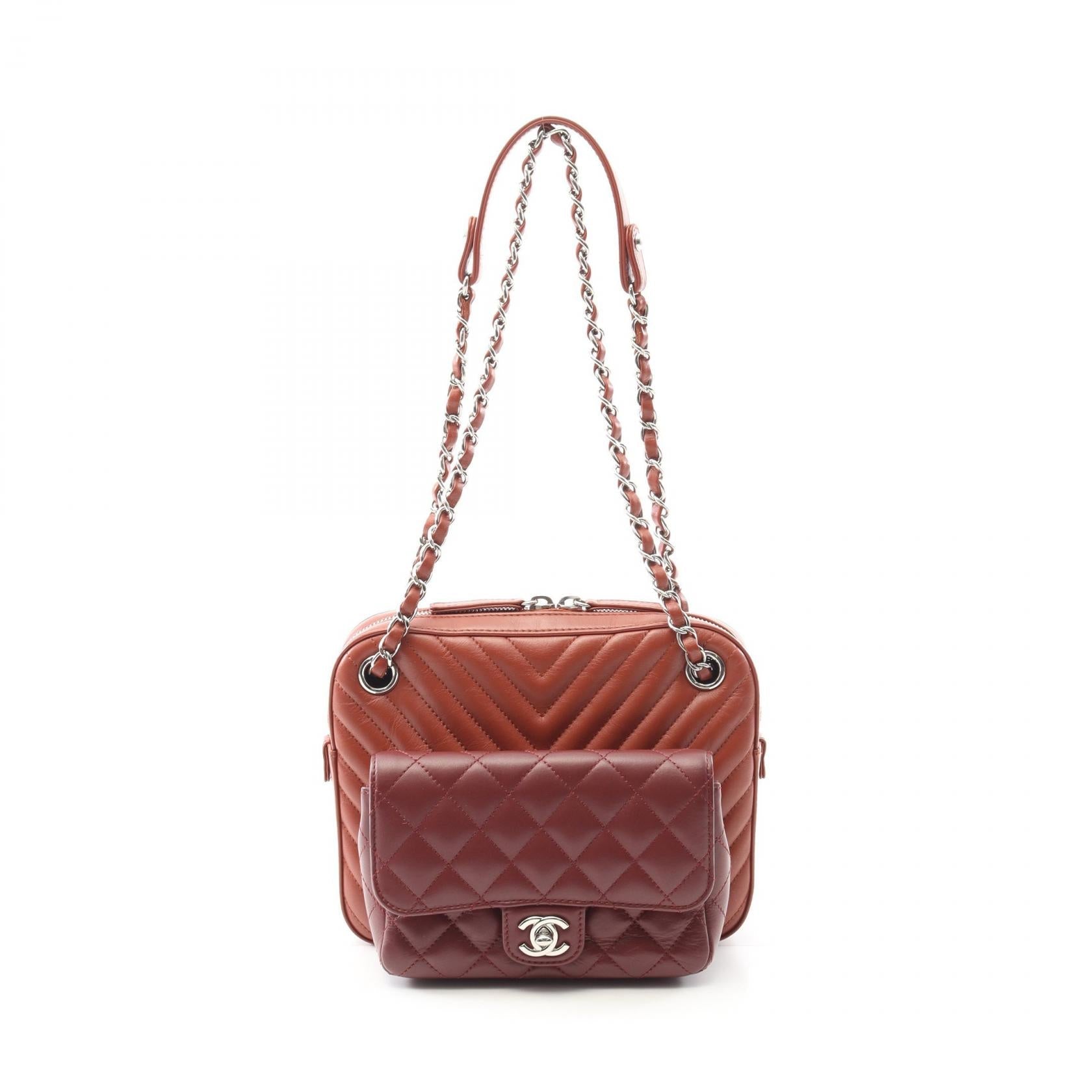 Chanel V-Stitch Chevron Lambskin Shoulder Bag