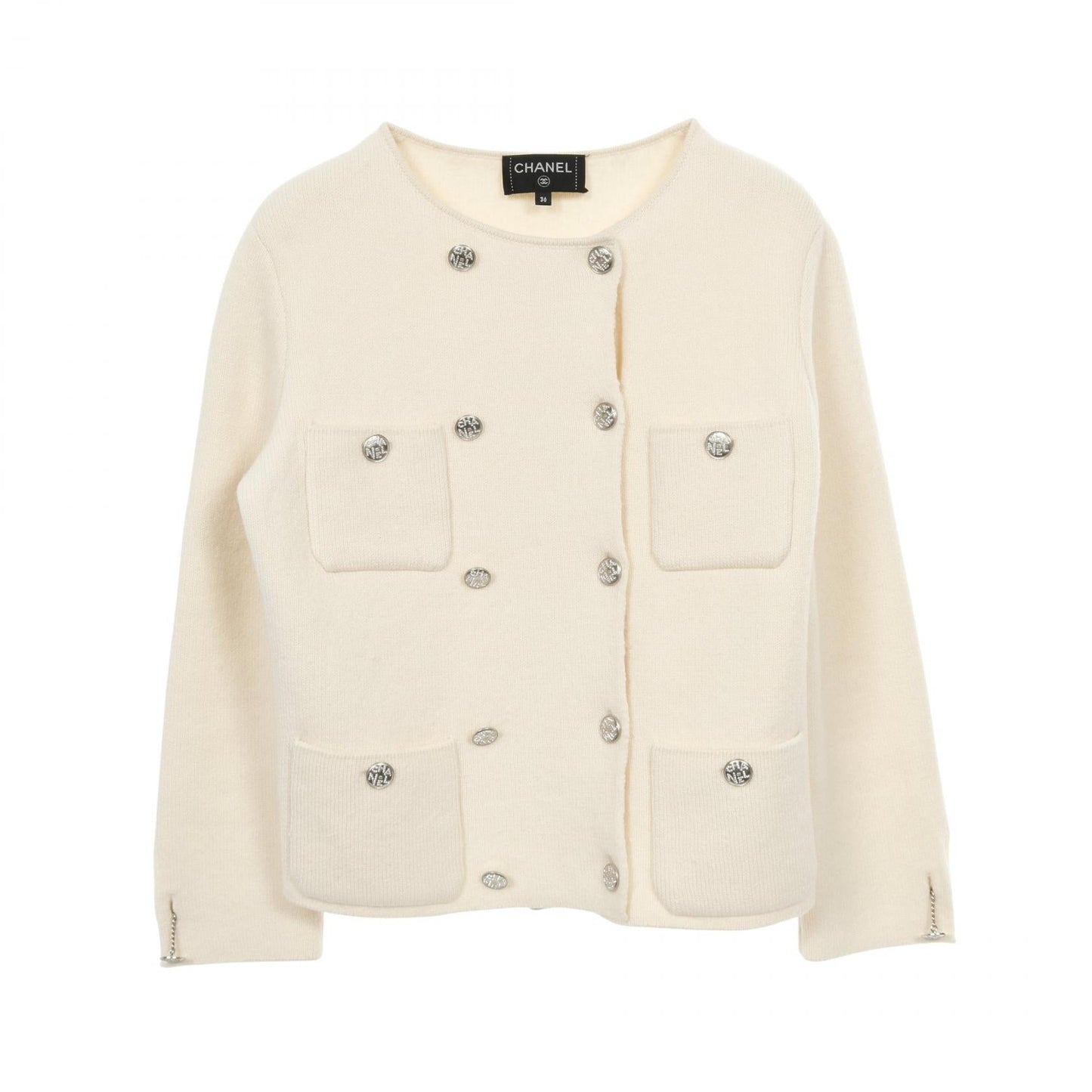 Chanel Coco Mark Knit Jacket Cashmere Silk Outerwear