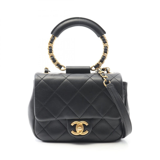 Chanel Top Handle Matelasse Lambskin Shoulder Bag