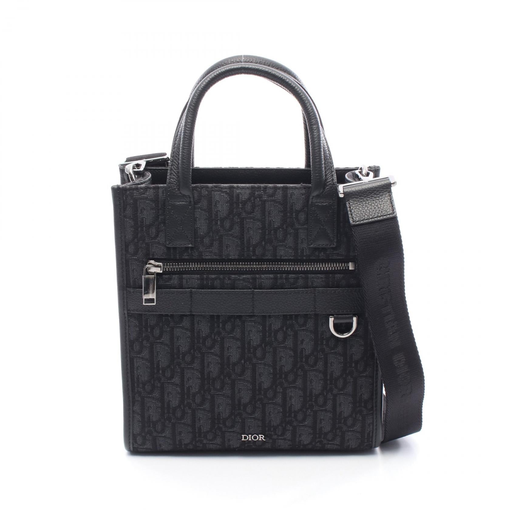 Dior Safari Oblique Handbag Leather Canvas Travel Bag