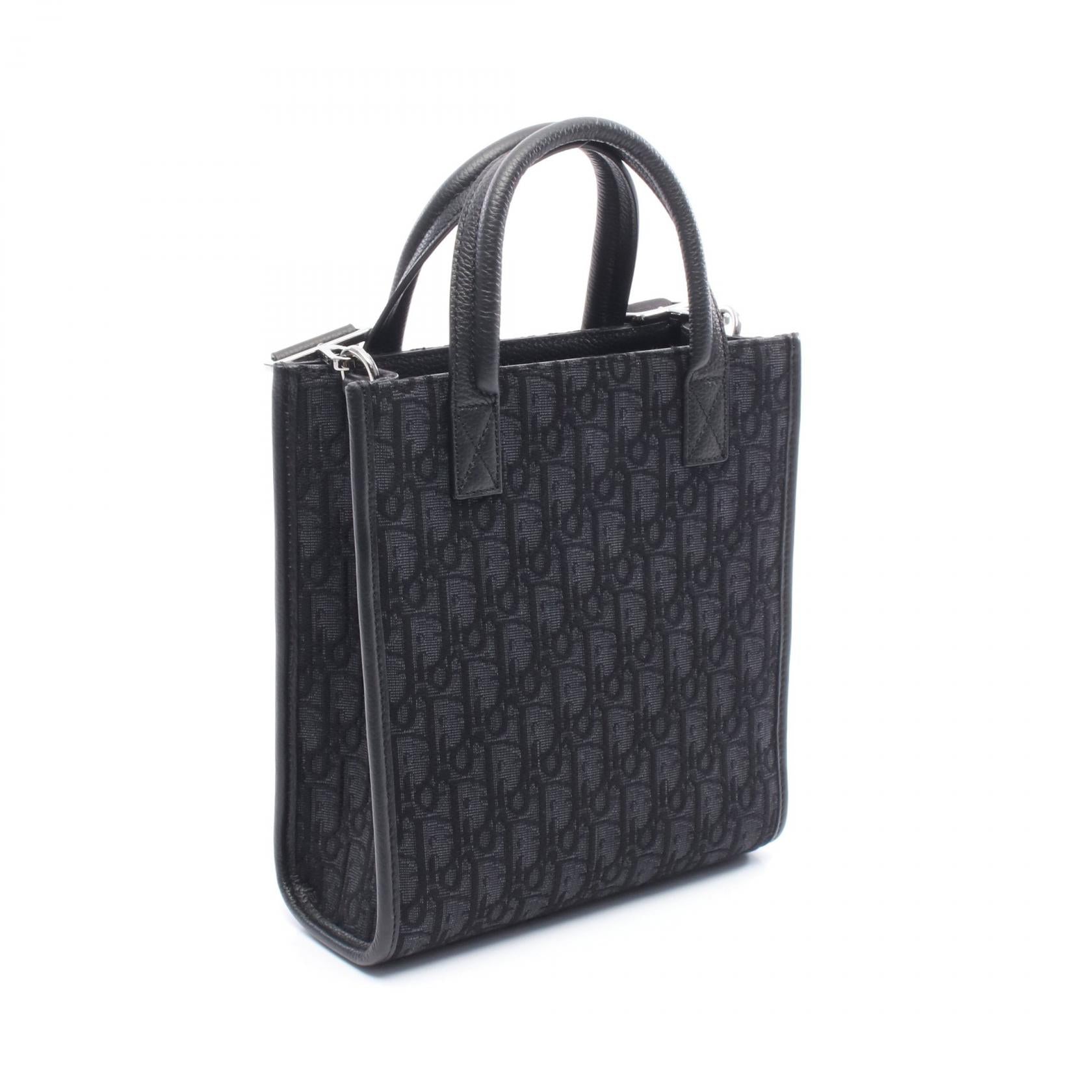 Dior Safari Oblique Handbag Leather Canvas Travel Bag
