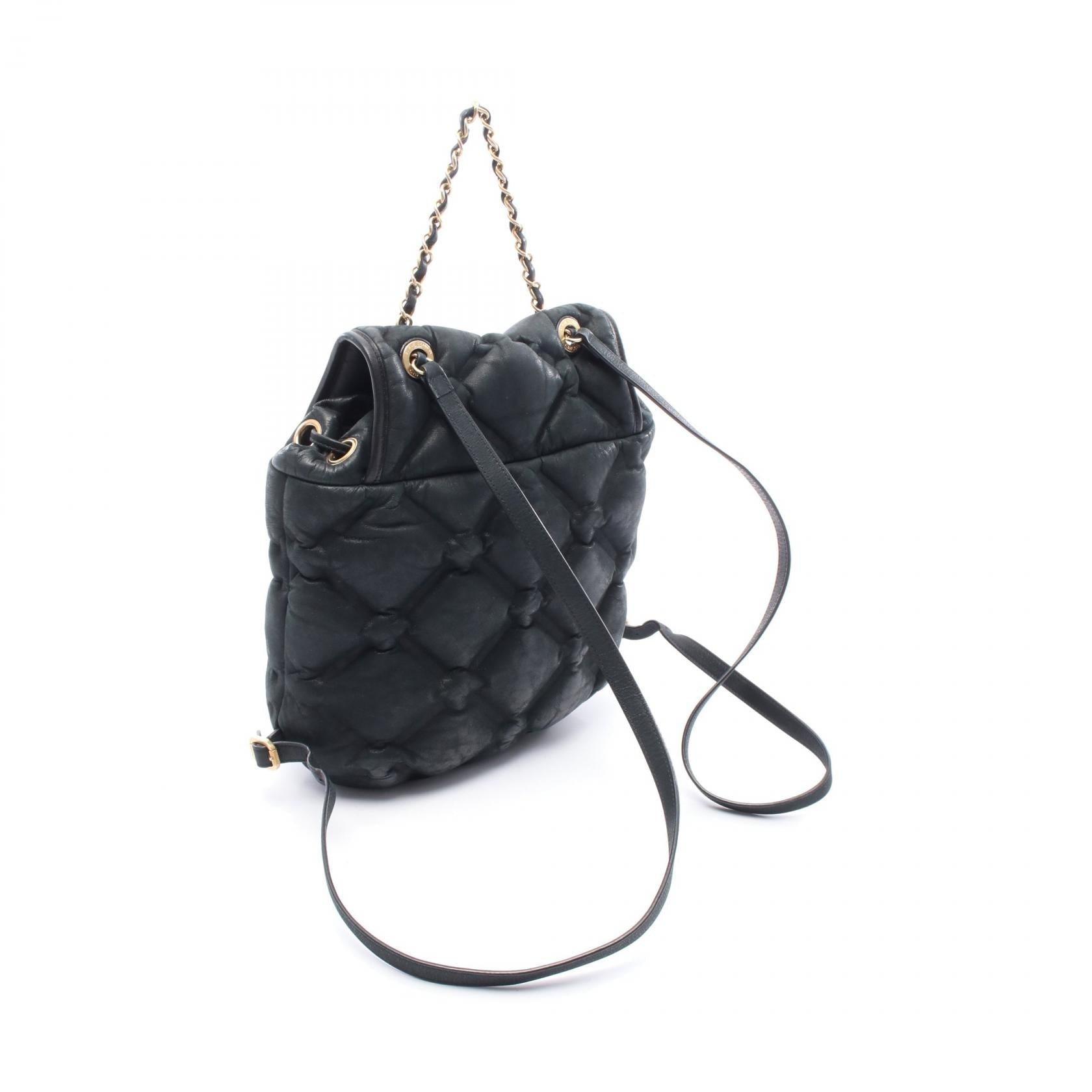 Chanel Bubble Quilt Leather Backpack