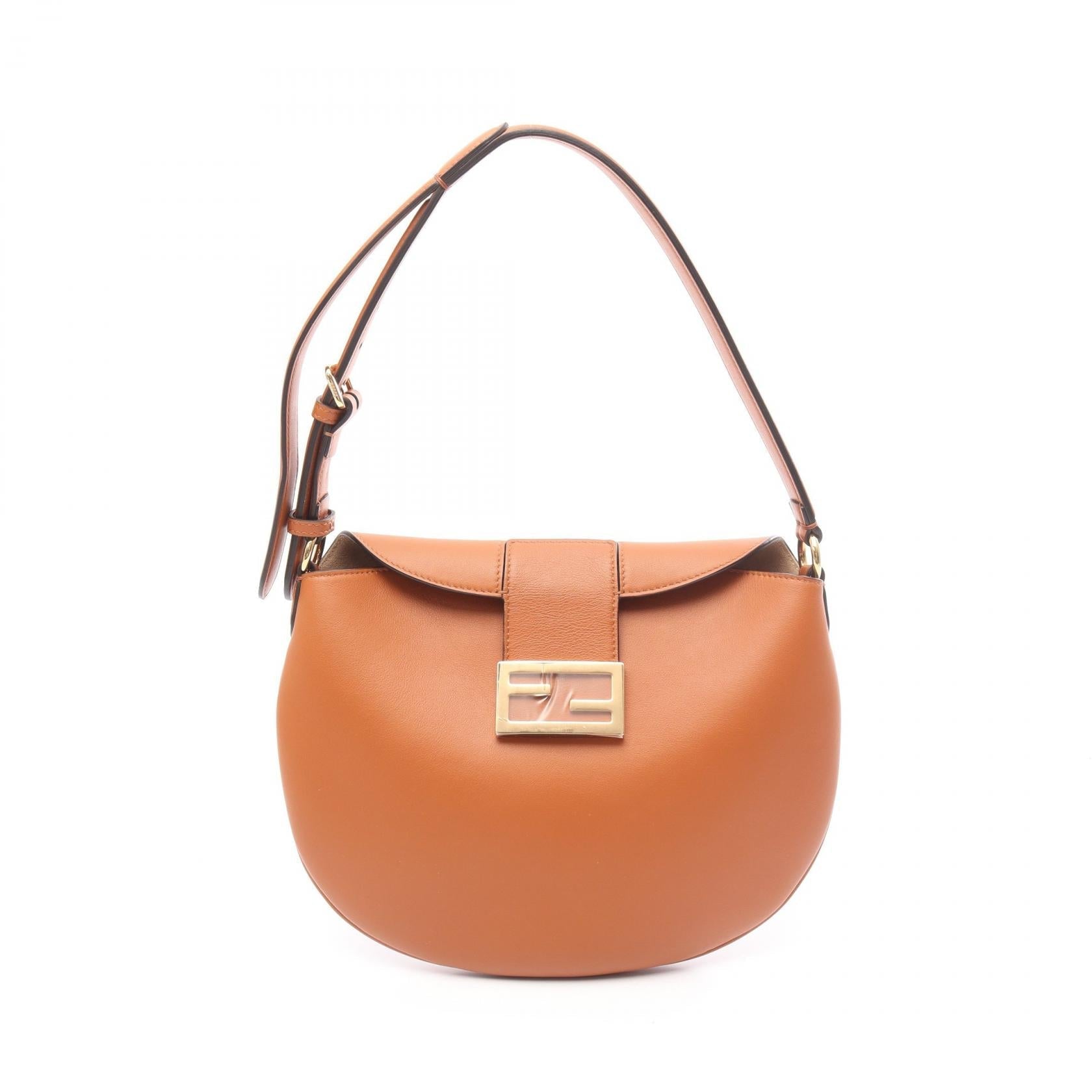 Fendi Croissant Handbag Leather Travel Bag
