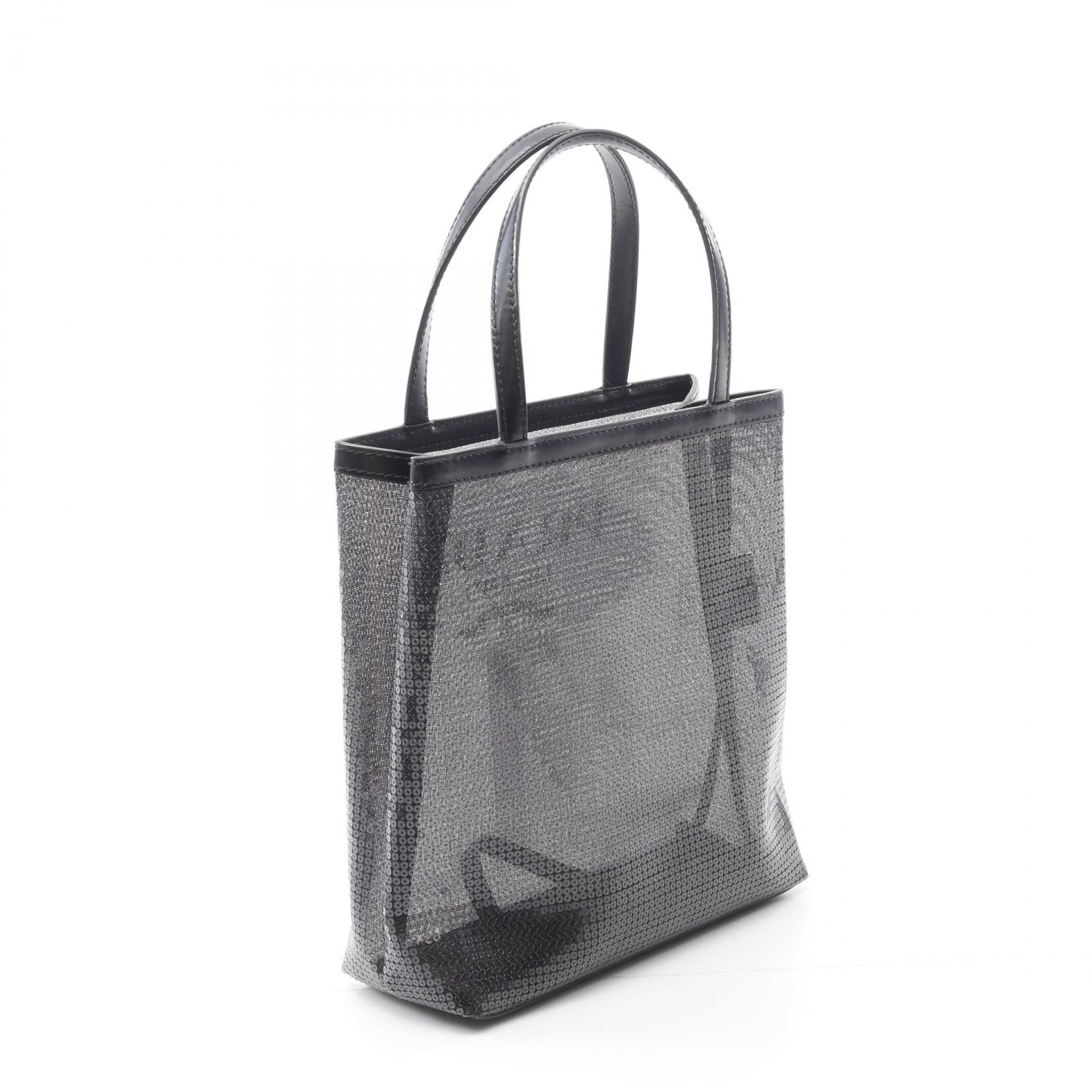 Prada Rete Mesh Tote Bag Leather Patent