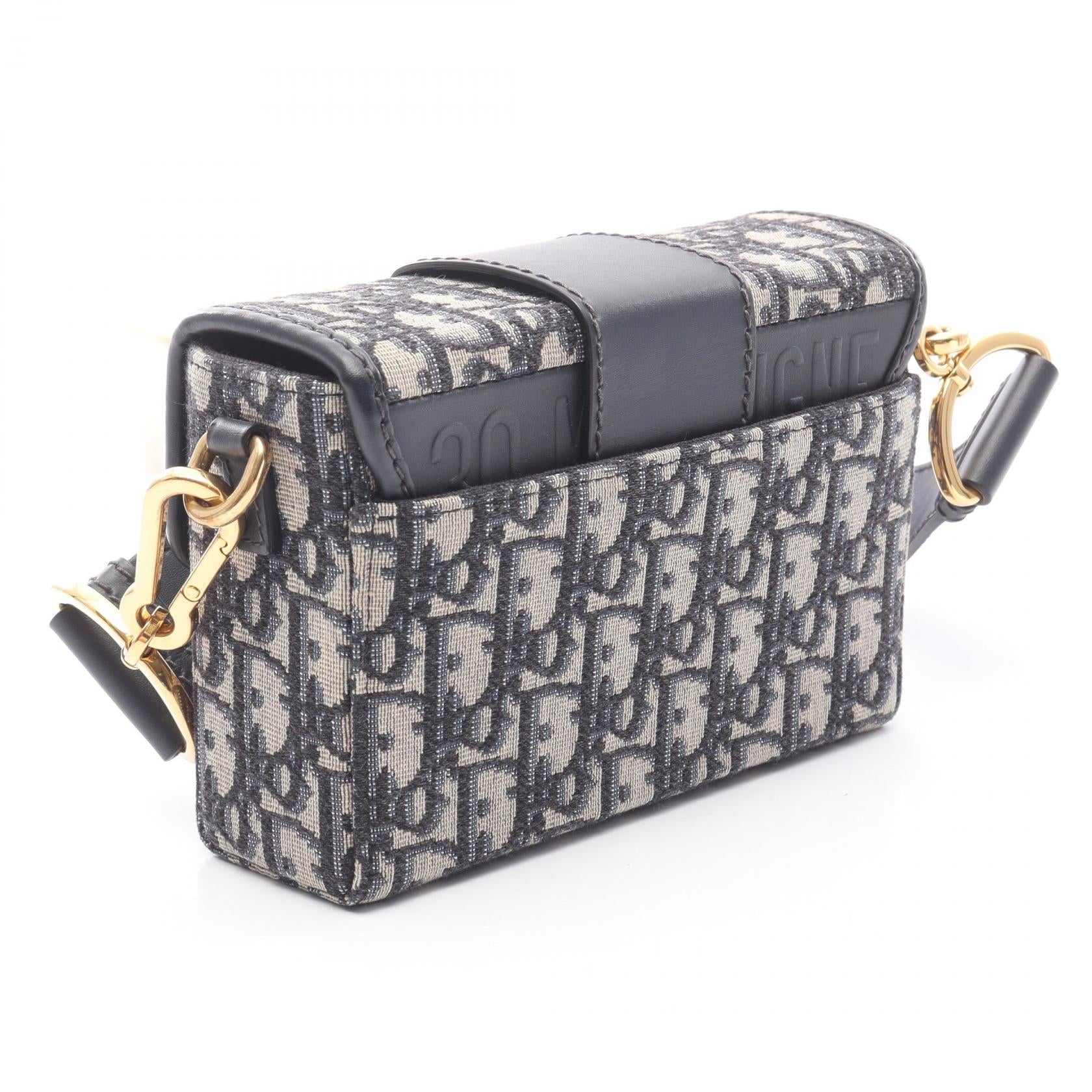 Dior Oblique Shoulder Bag Leather Canvas