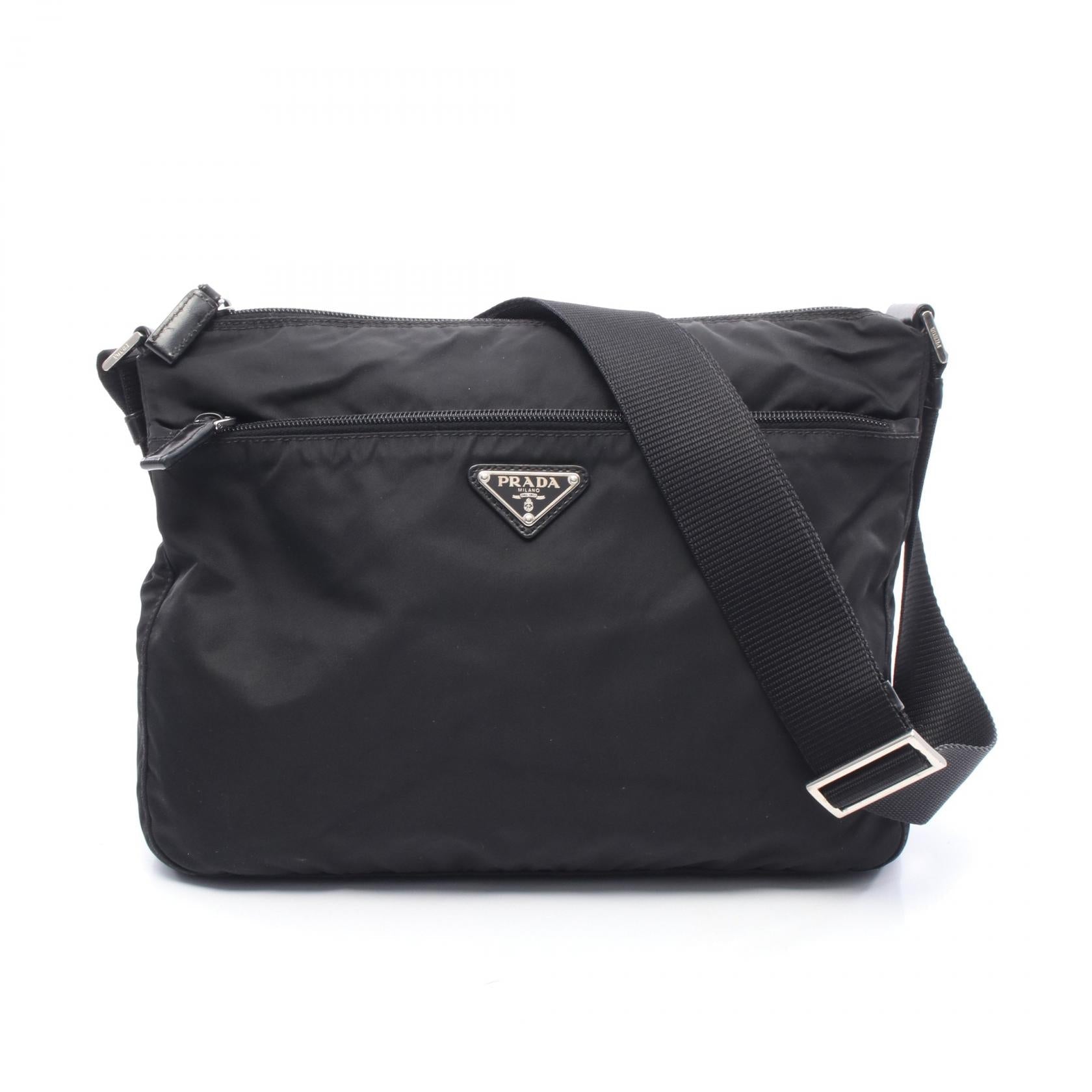 Prada Shoulder Bag Leather Nylon Shoulder Bag 8