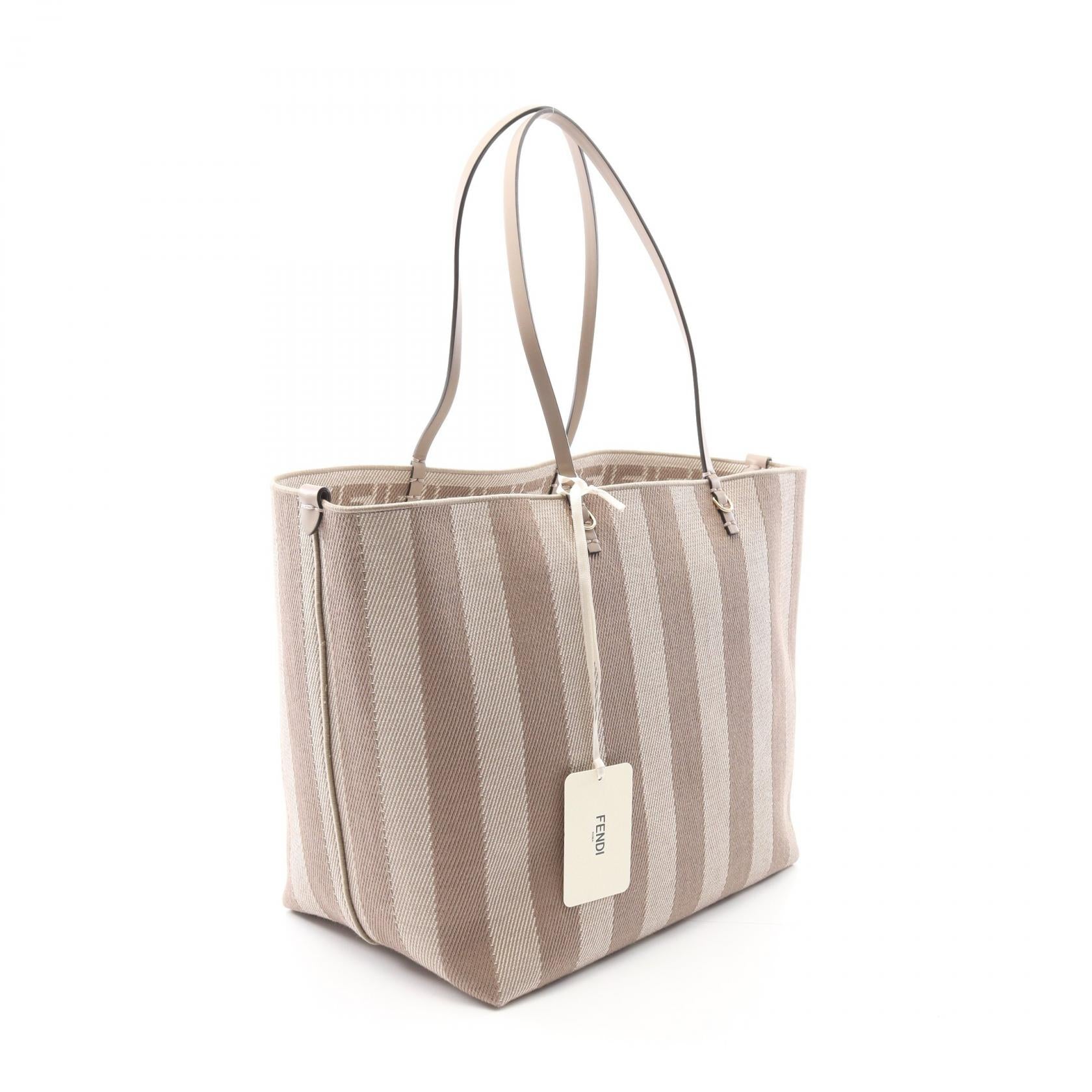 Fendi Roll Tote Bag Leather Canvas Large Tote Bag 1