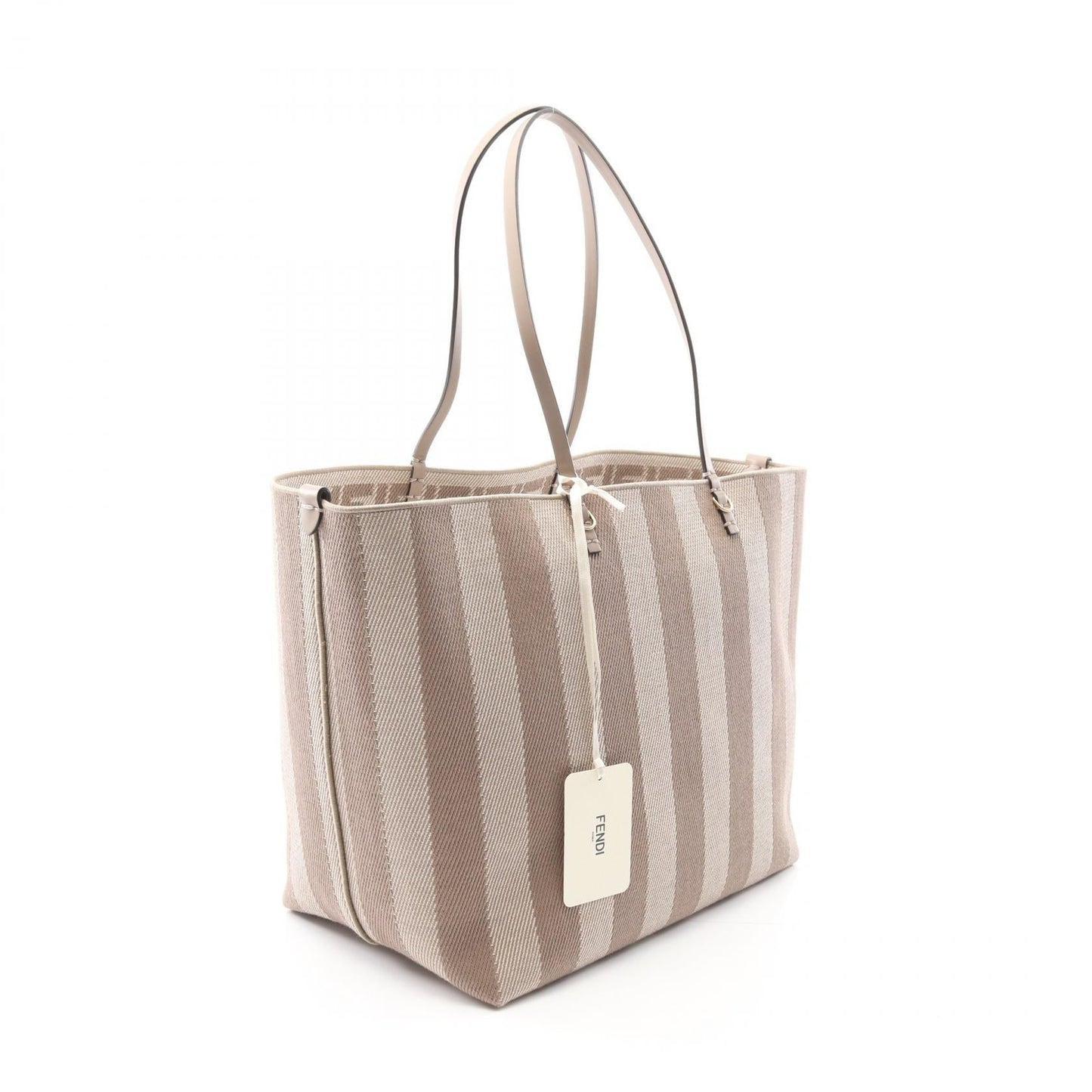 Fendi Roll Tote Bag Leather Canvas Large