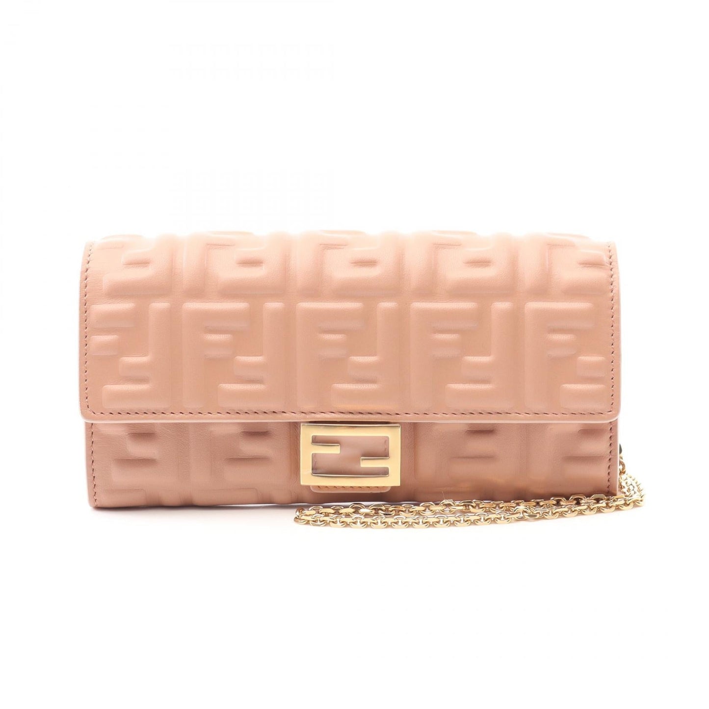 Fendi Ff Calf Shoulder Bag Leather Calf Leather Logo