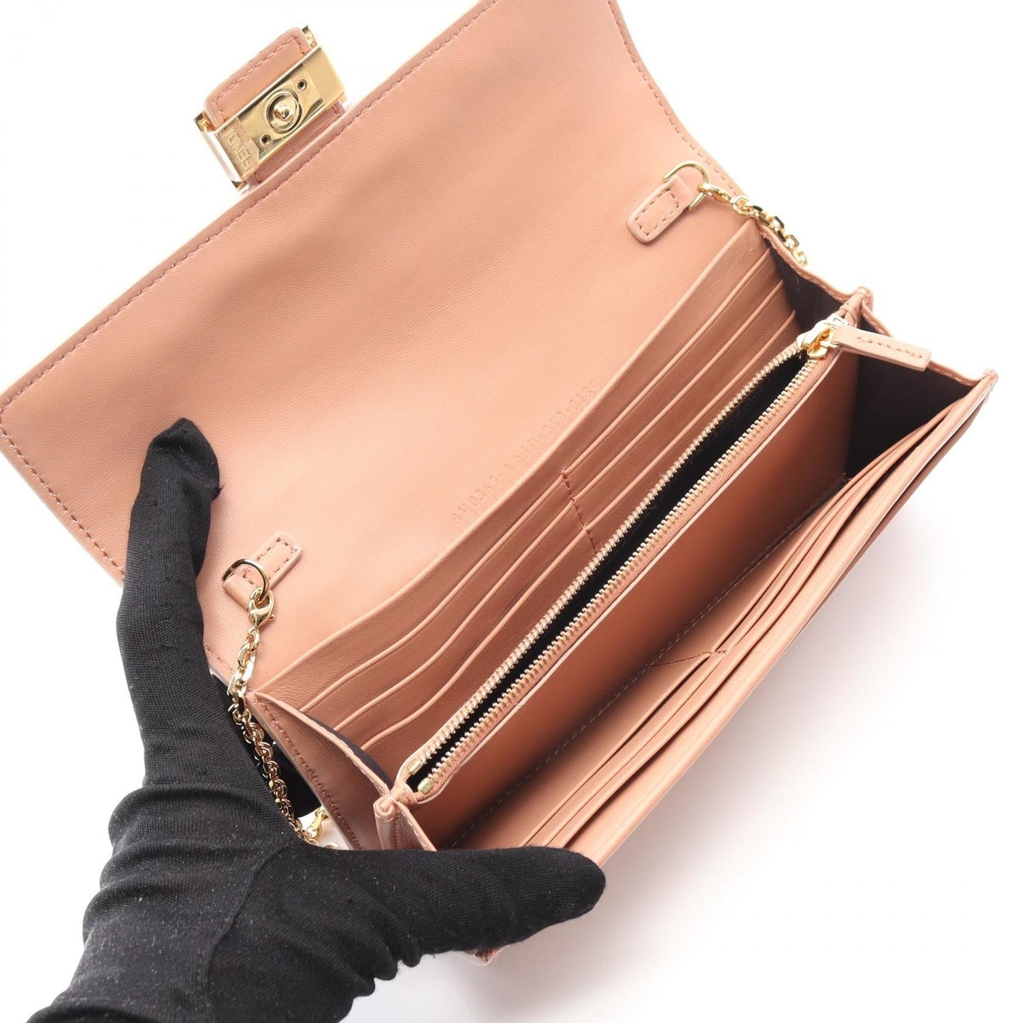 Fendi Ff Calf Shoulder Bag Leather Calf Leather Logo
