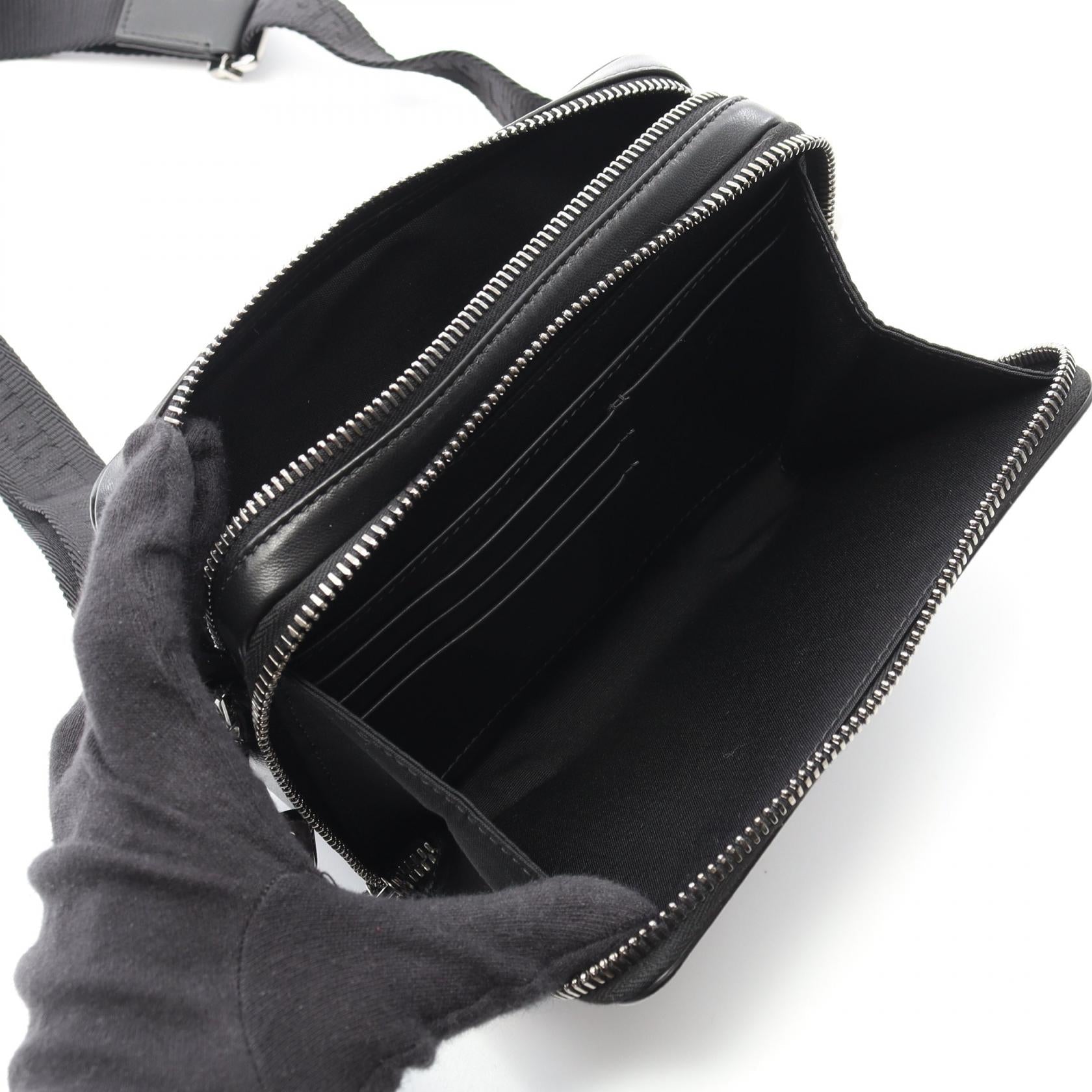 Dior Cd Diamond Pvc Coated Shoulder Bag Leather Canvas