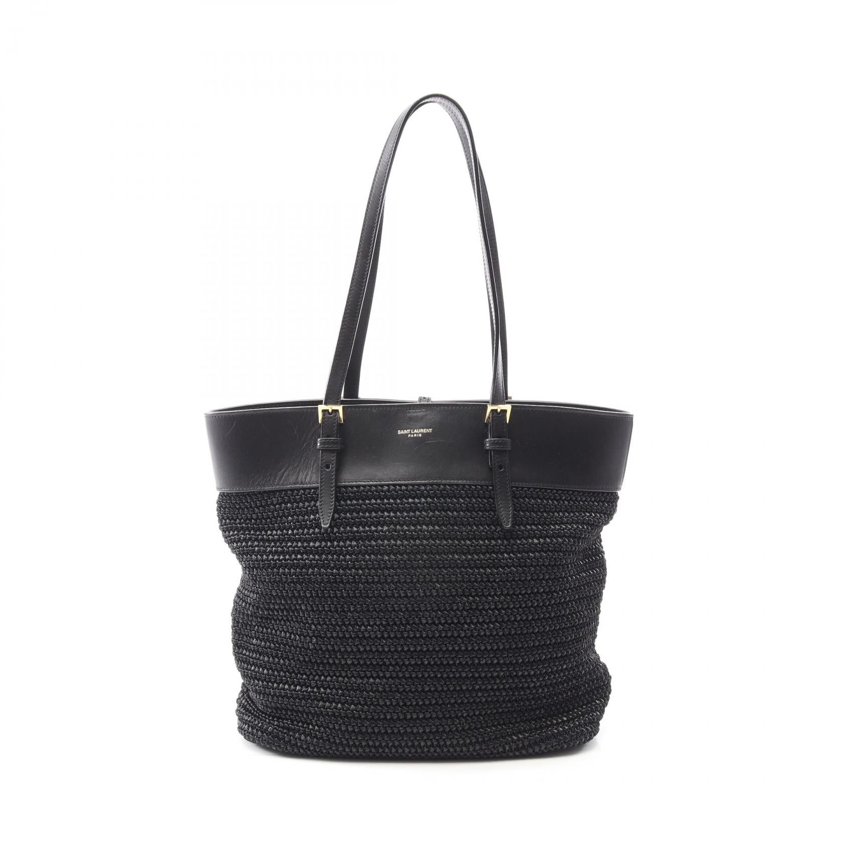YSL Saint Laurent Paris East West Tote Bag Straw Tote Bag Leather