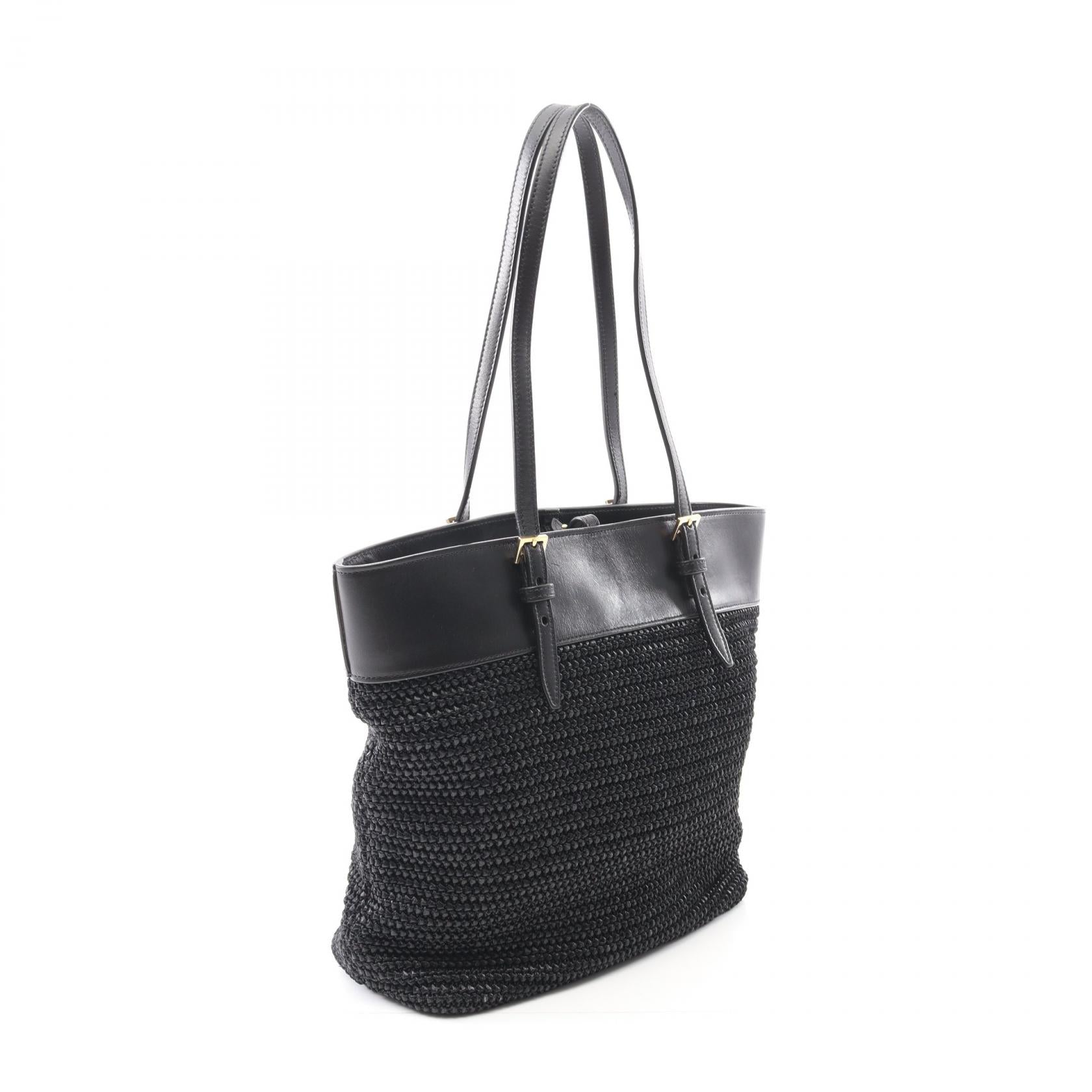 YSL Saint Laurent Paris East West Tote Bag Straw Tote Bag Leather