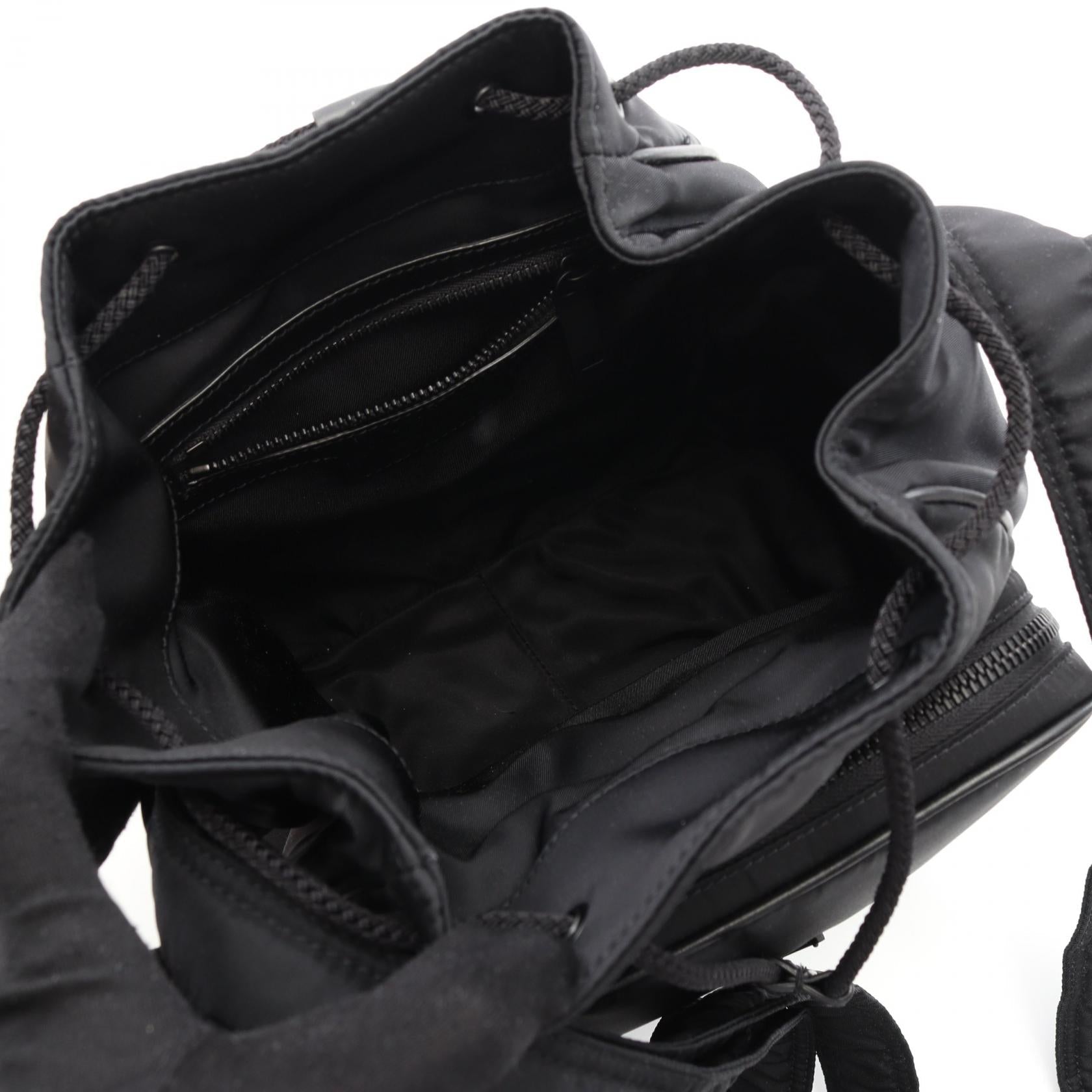 YSL Saint Laurent Paris Niki Bag Leather Nylon Bucket Shoulder Bag