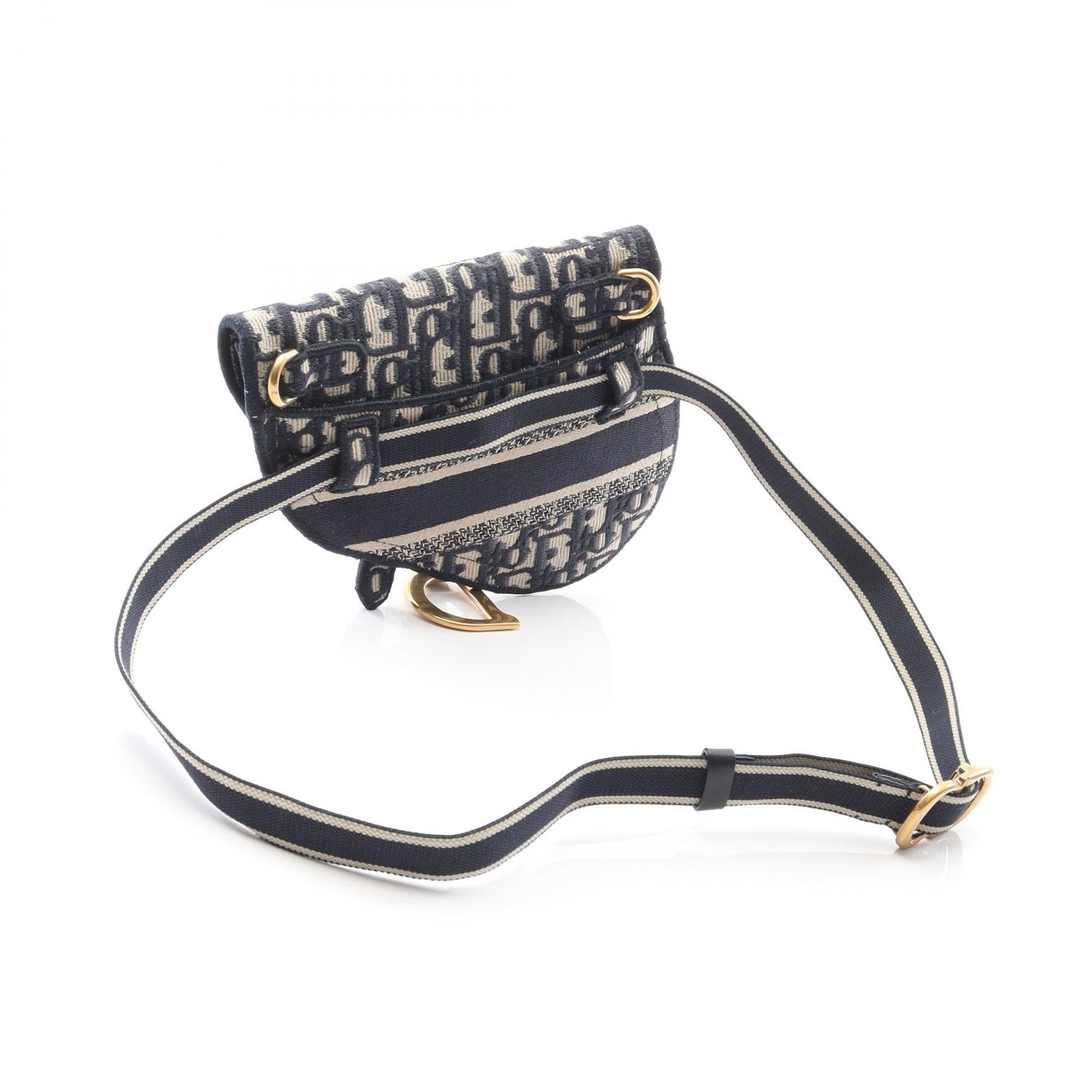 Dior Saddle Bag Waist Bag Canvas Travel Bag