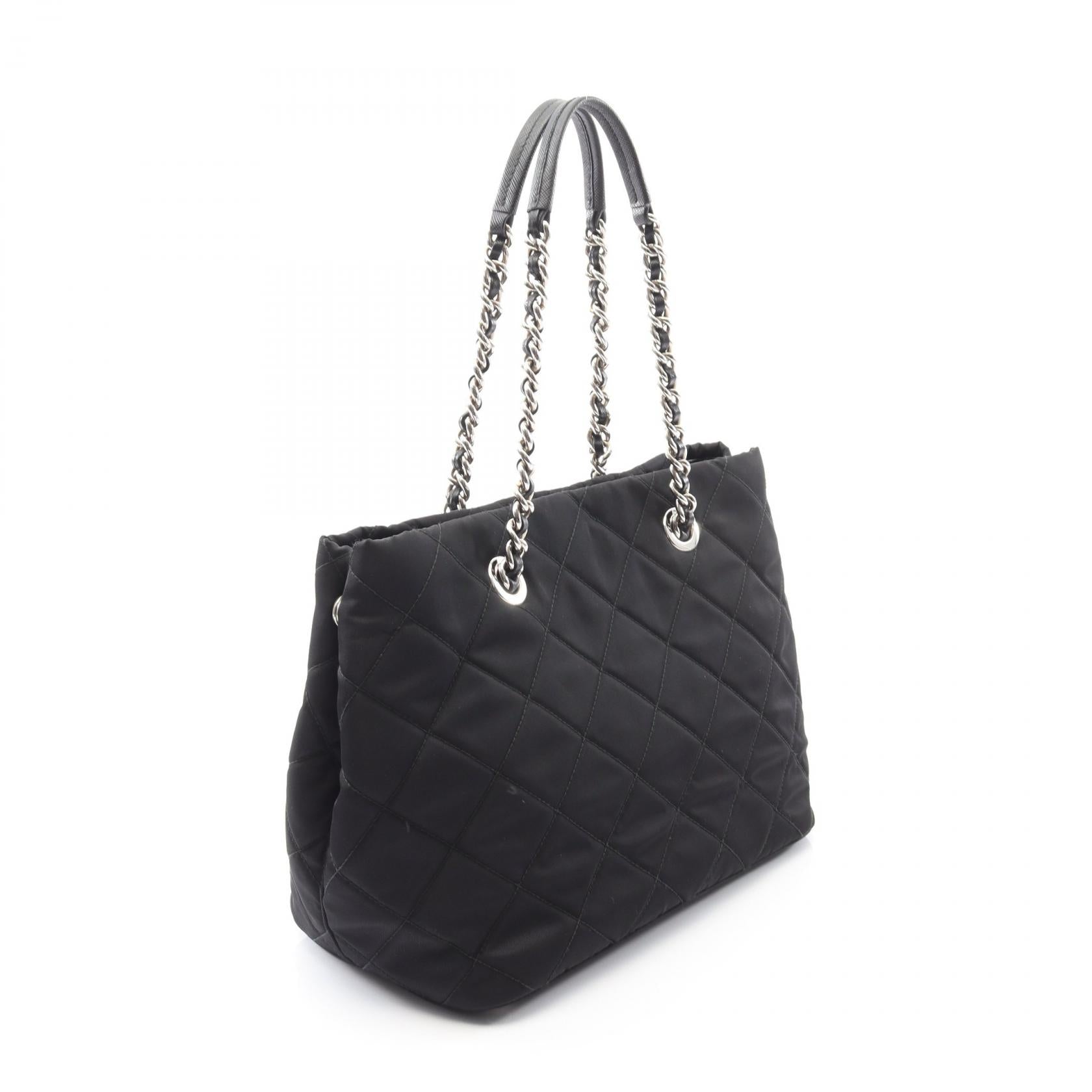 Prada Tessuto Impuntu 2Way Tote Bag Leather Nylon Saffiano