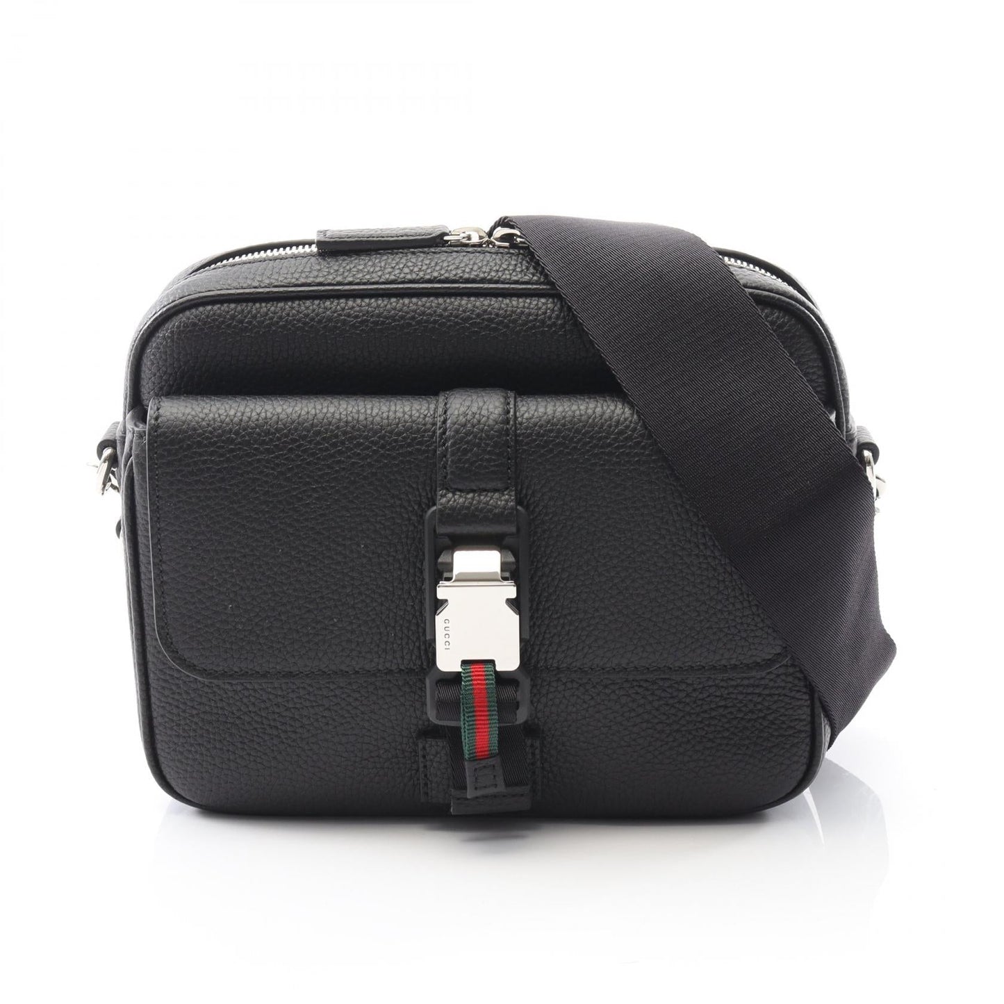 Gucci Web Stripe Shoulder Bag Leather