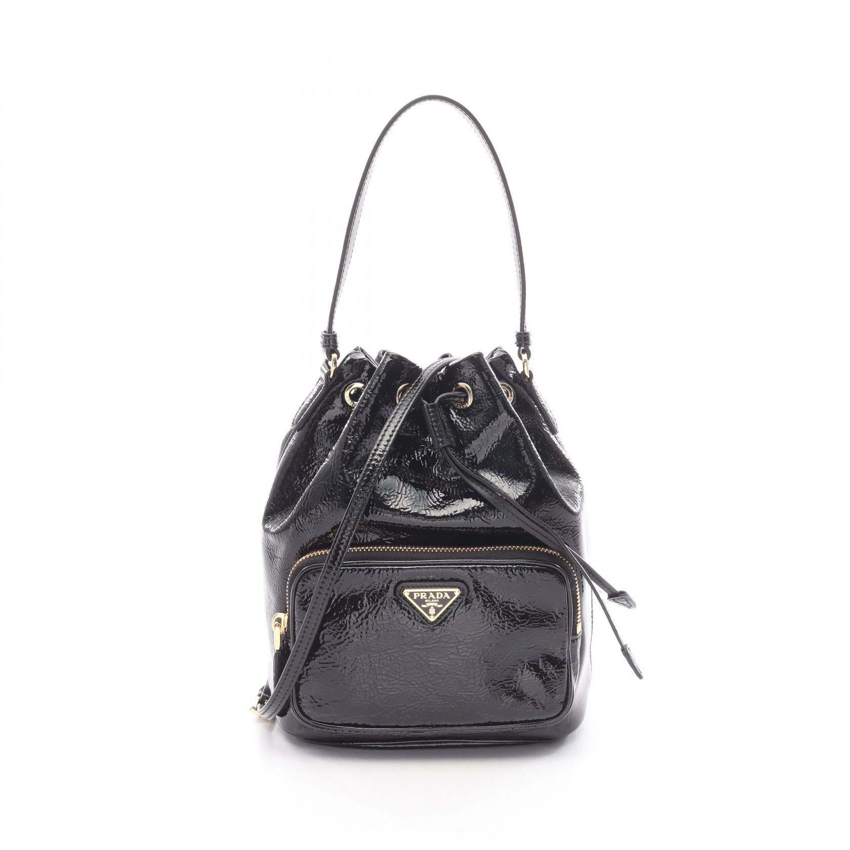 Prada Duet Naplak 2Way Bag Patent Travel Bag