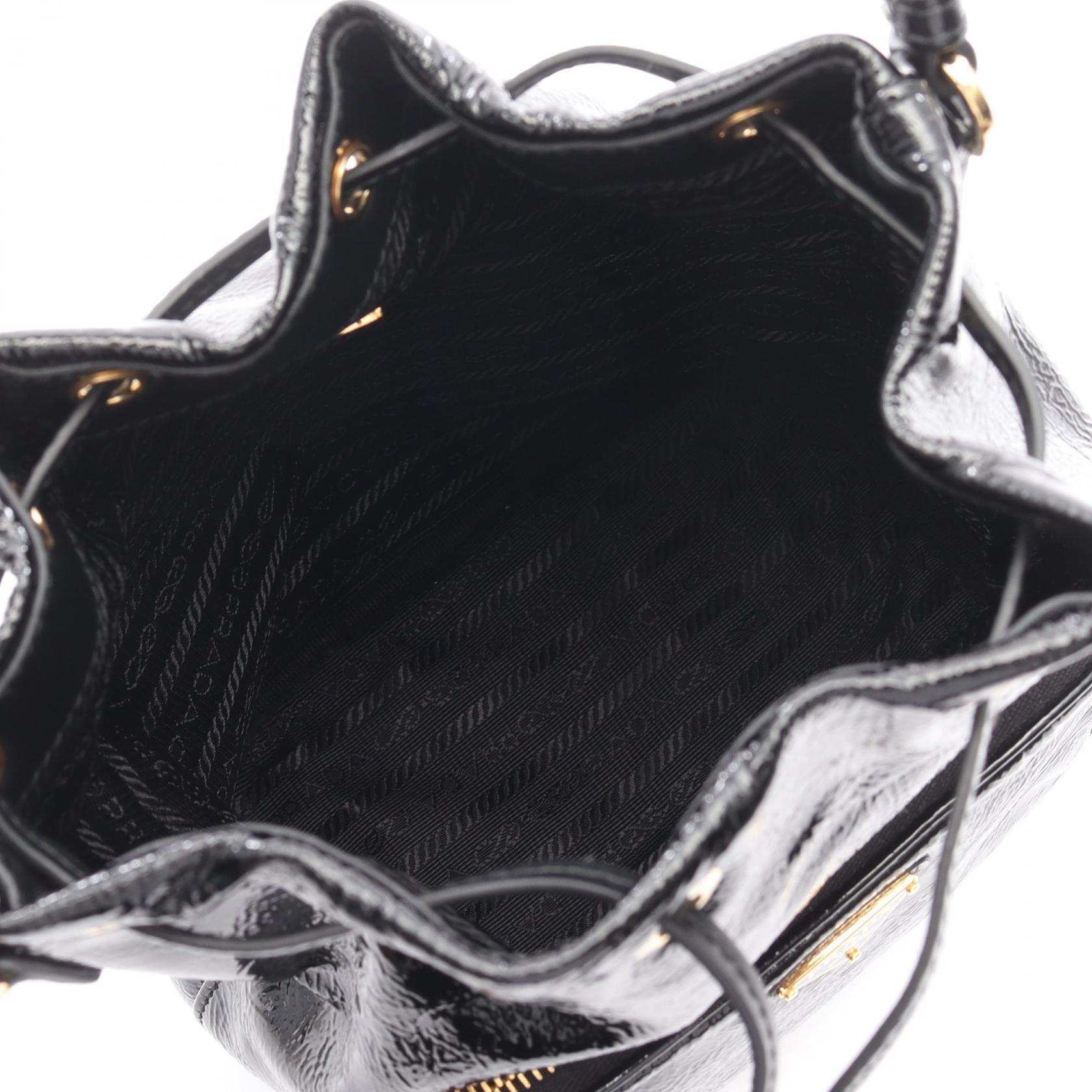 Prada Duet Naplak 2Way Bag Patent Travel Bag