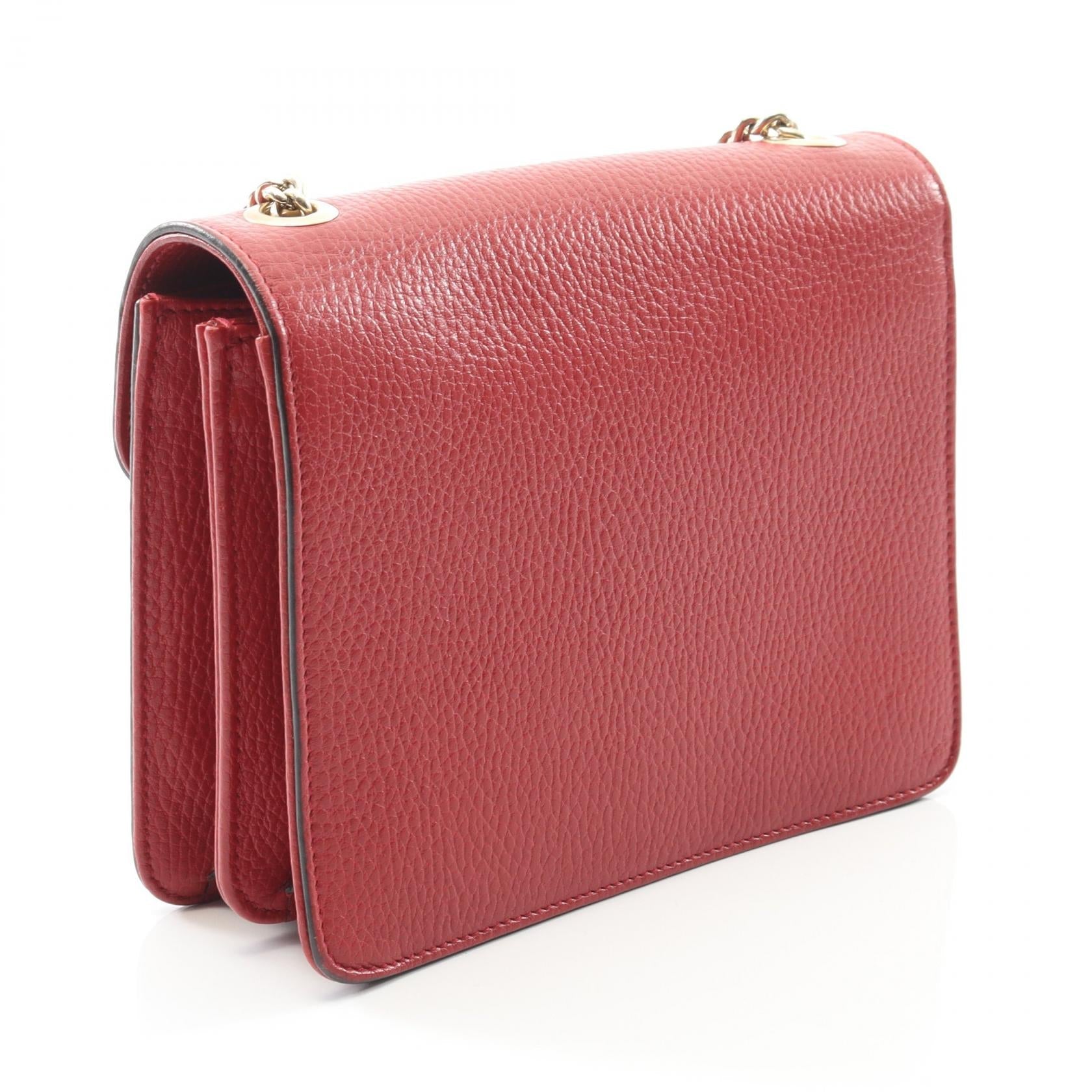 Gucci Interlocking Shoulder Bag Leather Bag 4