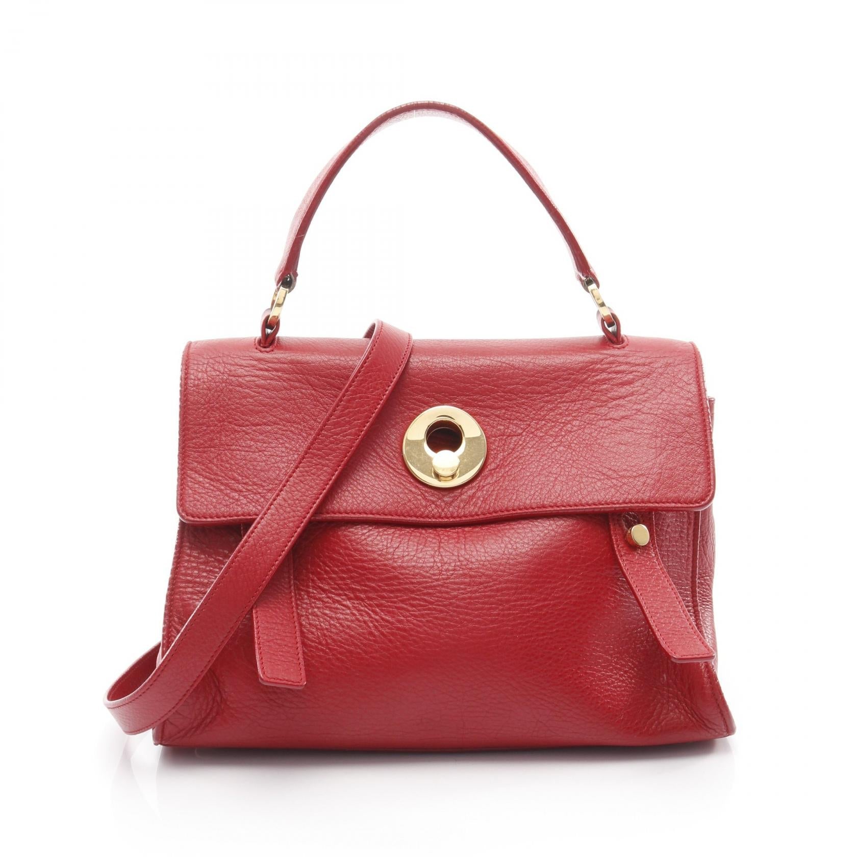 YSL Saint Laurent Paris Two Handbag Leather Travel Bag