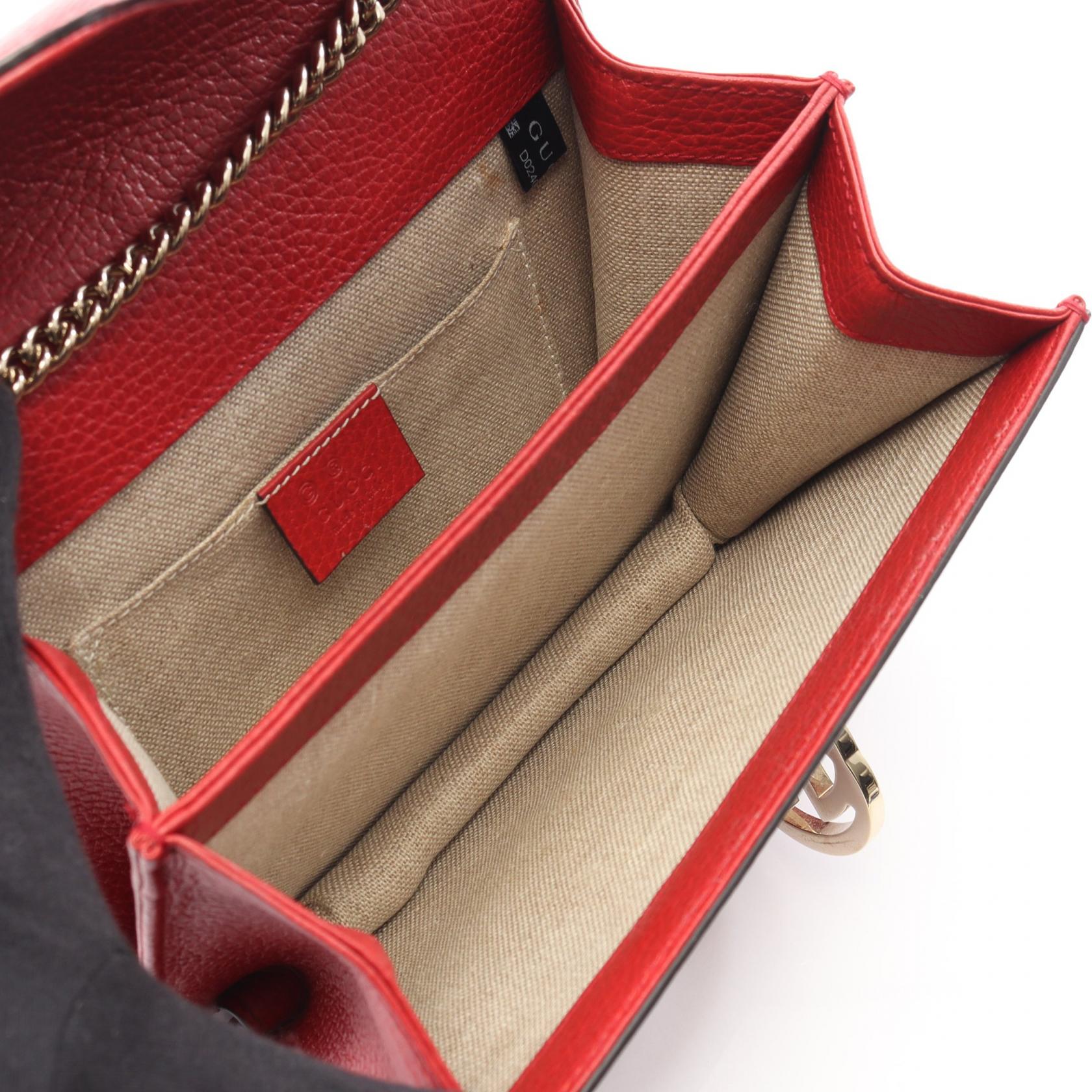 Gucci Interlocking Shoulder Bag Leather Bag 1
