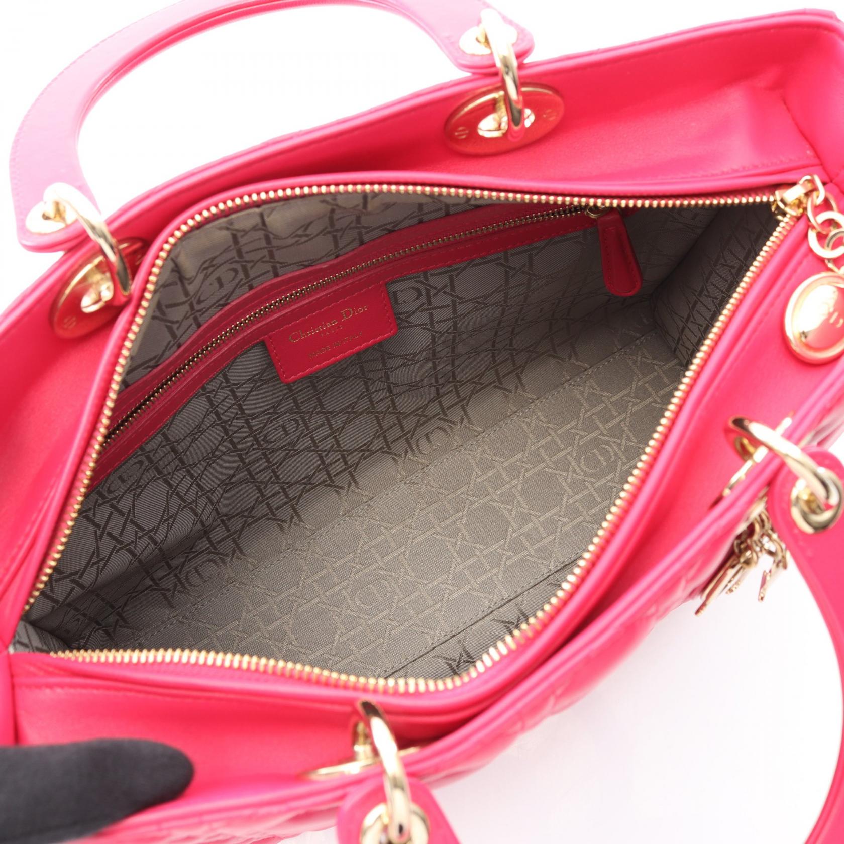 Dior Lady 2Way Bag Lambskin Travel Bag