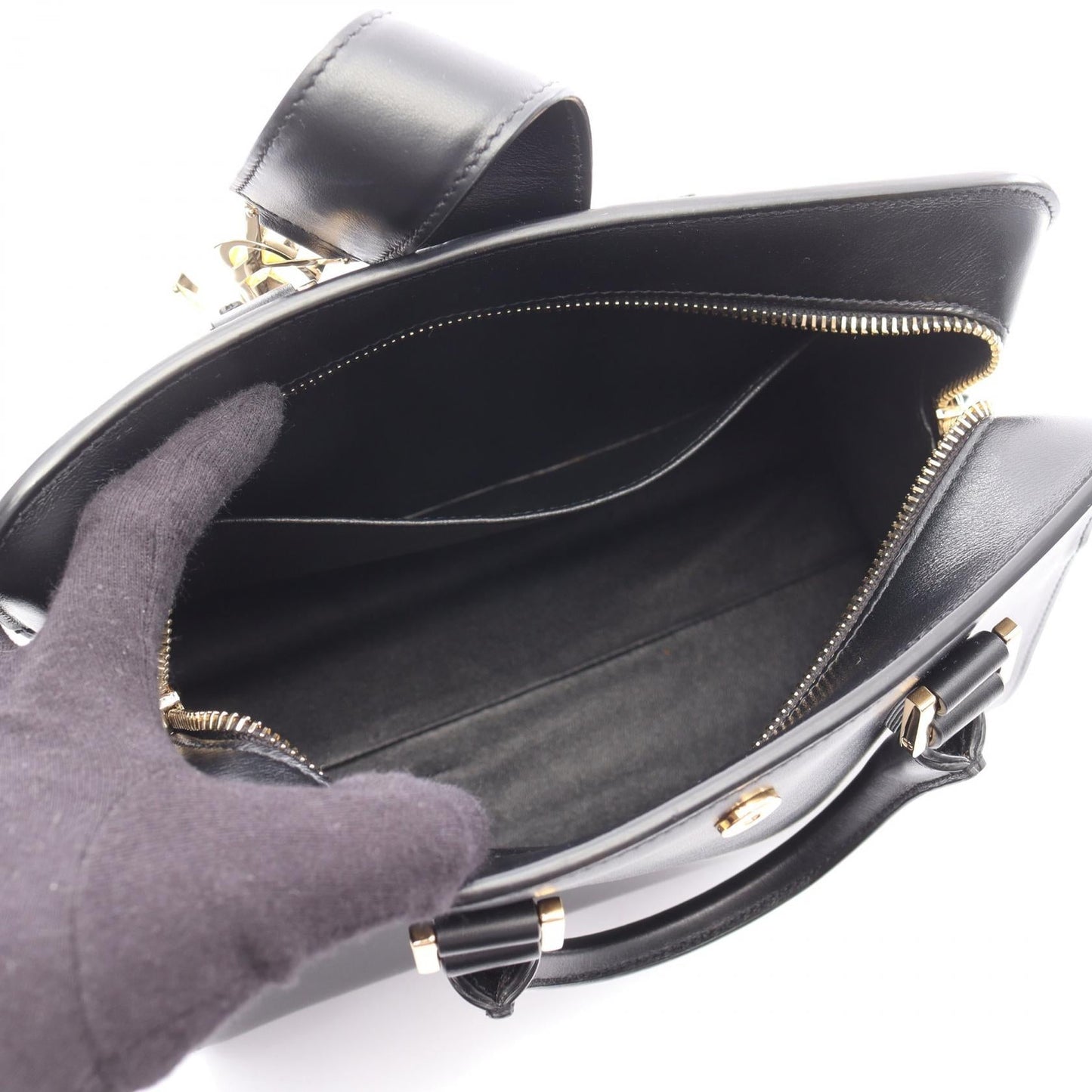 YSL Saint Laurent 2Way Bag Leather Monogram Travel Bag