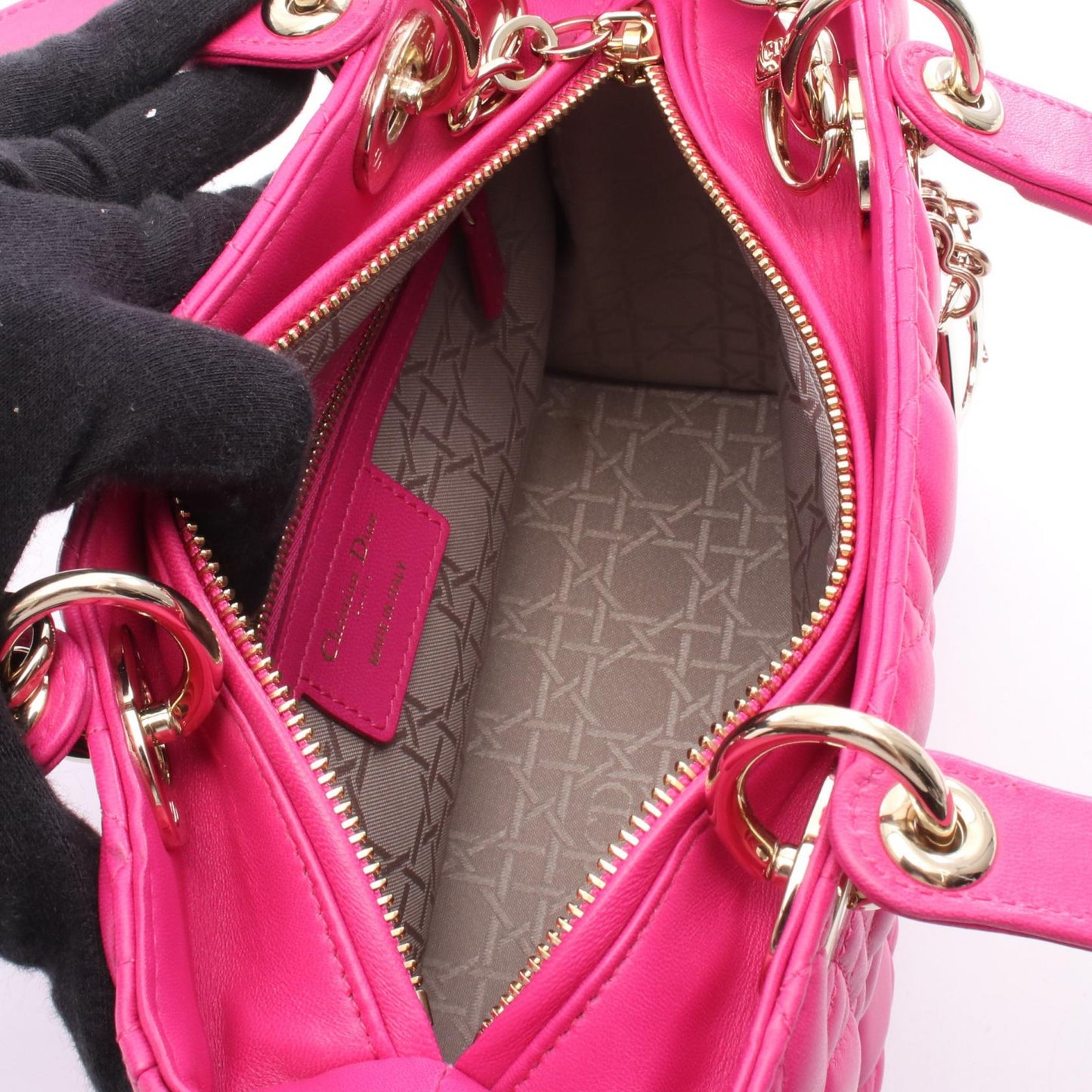 Dior Lady Cannage Handbag Lambskin Travel Bag