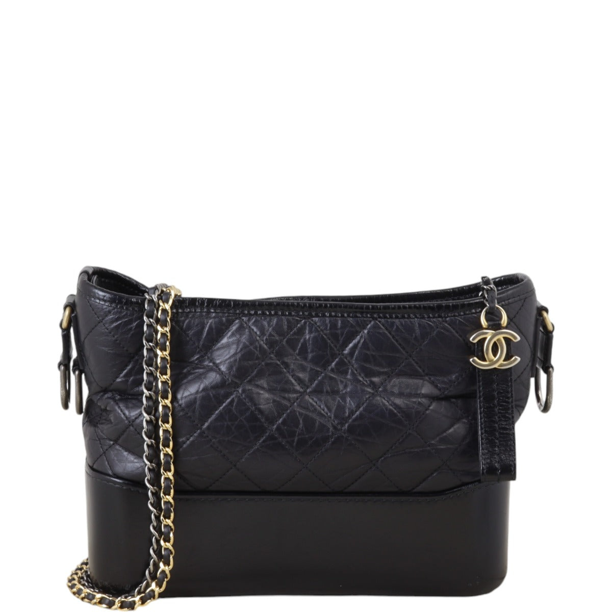 Chanel Gabrielle Hobo Quilted Black Crossbody Bag Medium 02122024