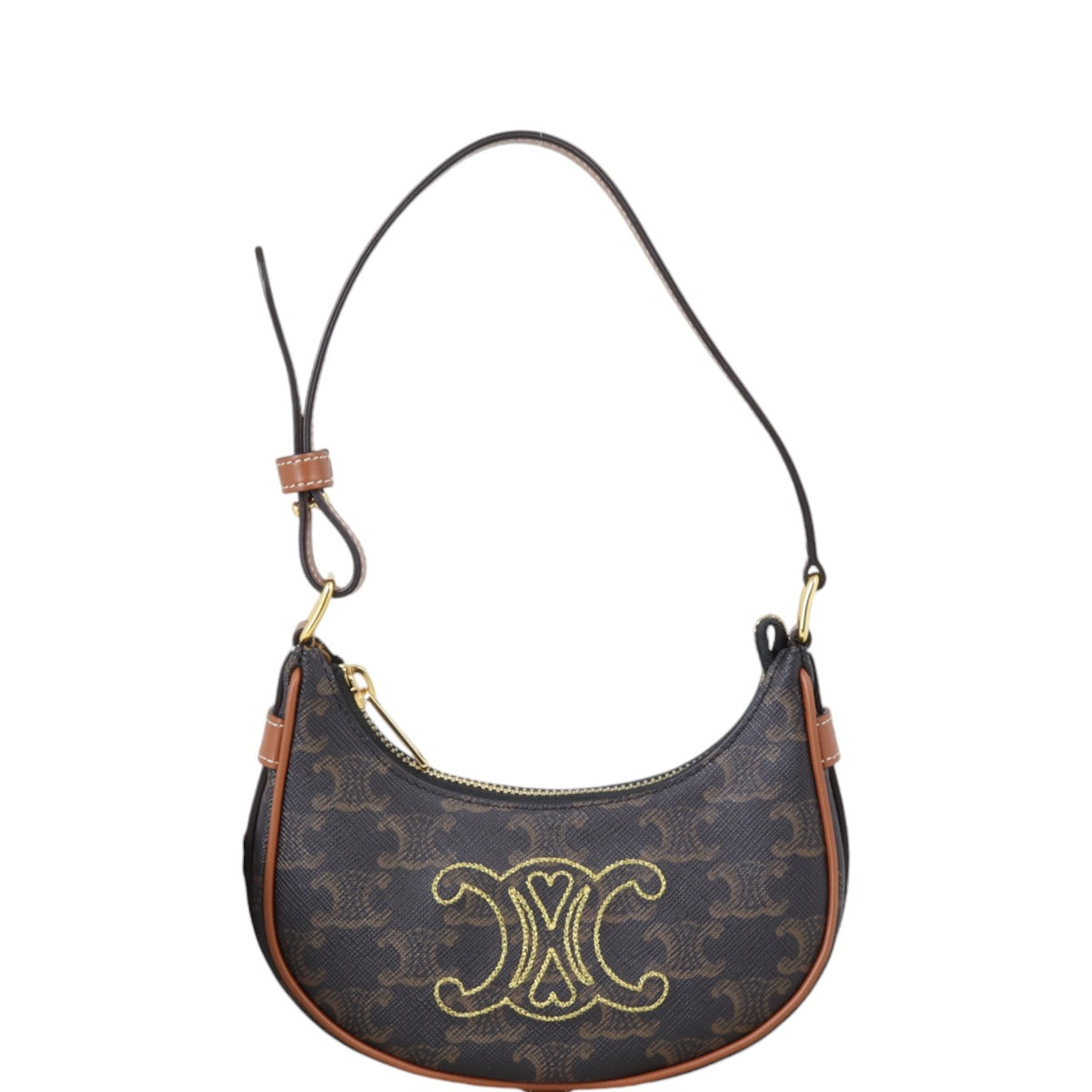 Celine Ava Triomphe Hobo Embroidered Handbag Mini Travel Bag