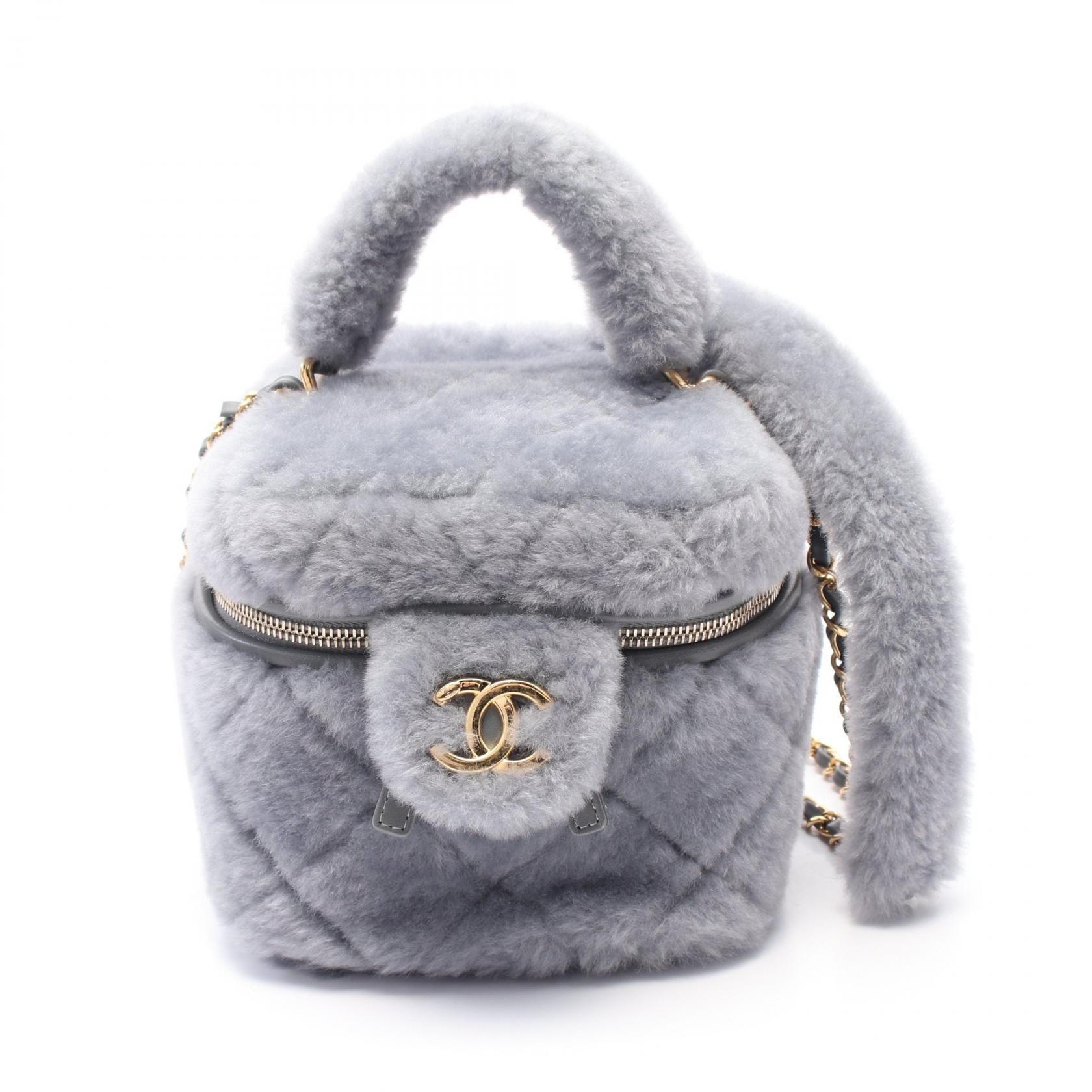 Chanel Matelasse Fur 2Way Shoulder Bag