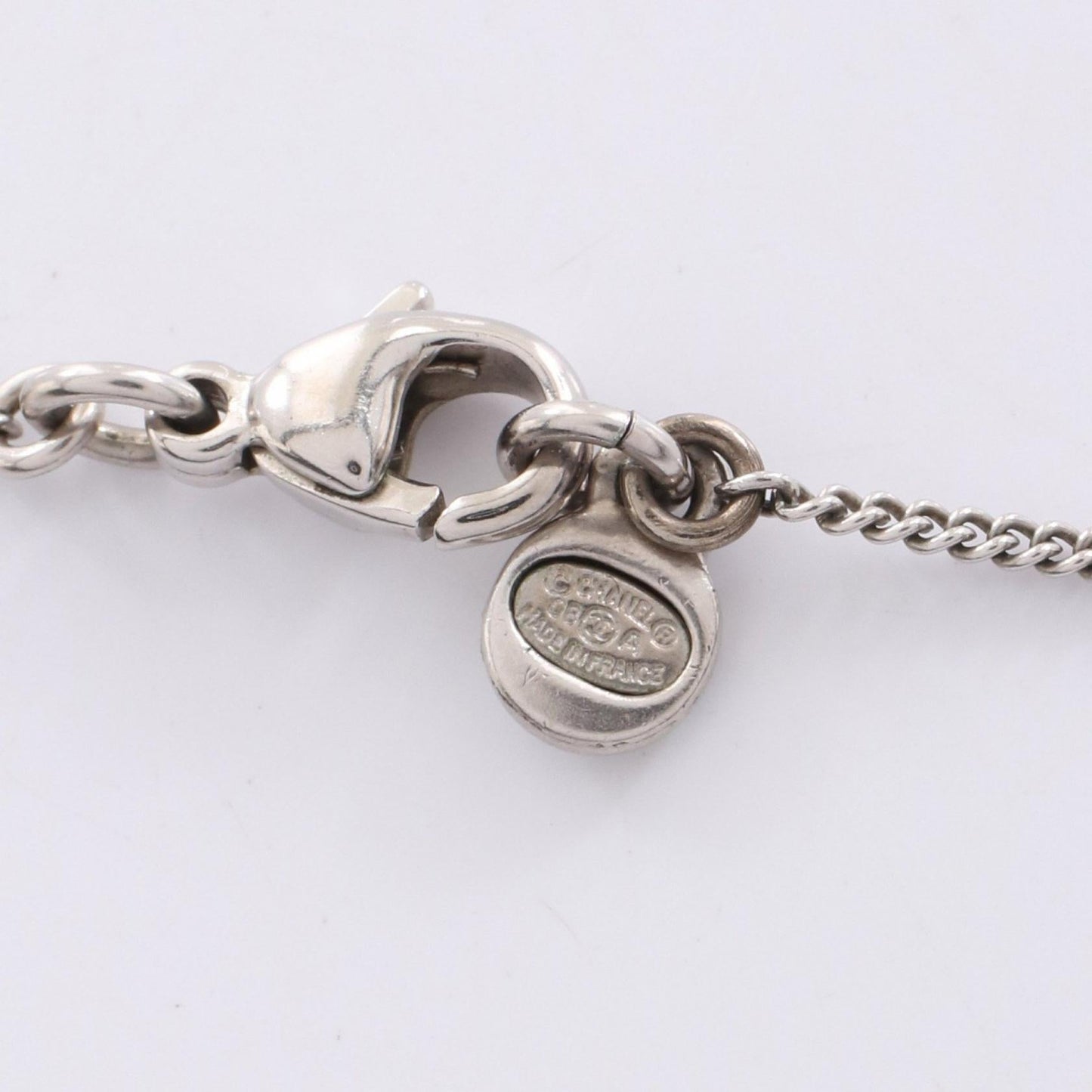 Chanel Clover Coco Mark Stainless Steel Crystal Necklace