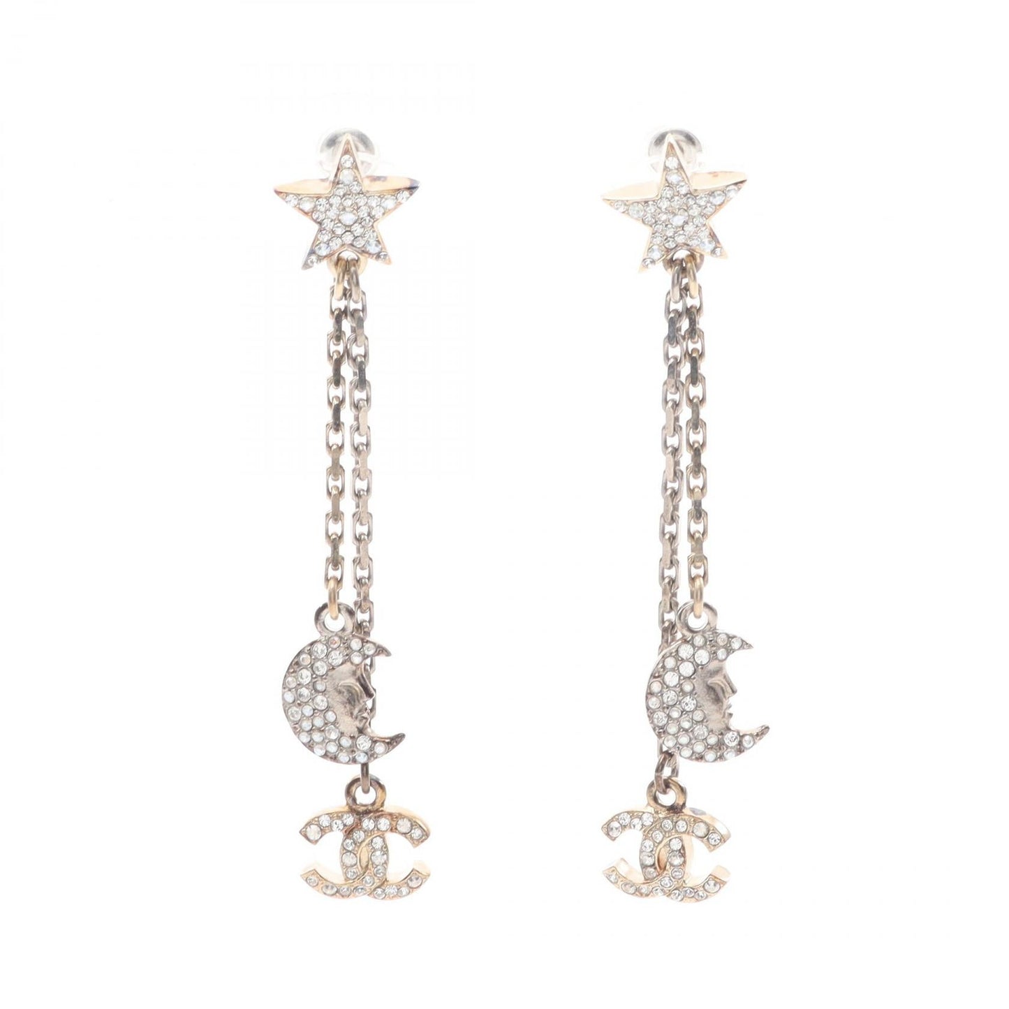 Chanel Coco Mark Star Moon Earrings