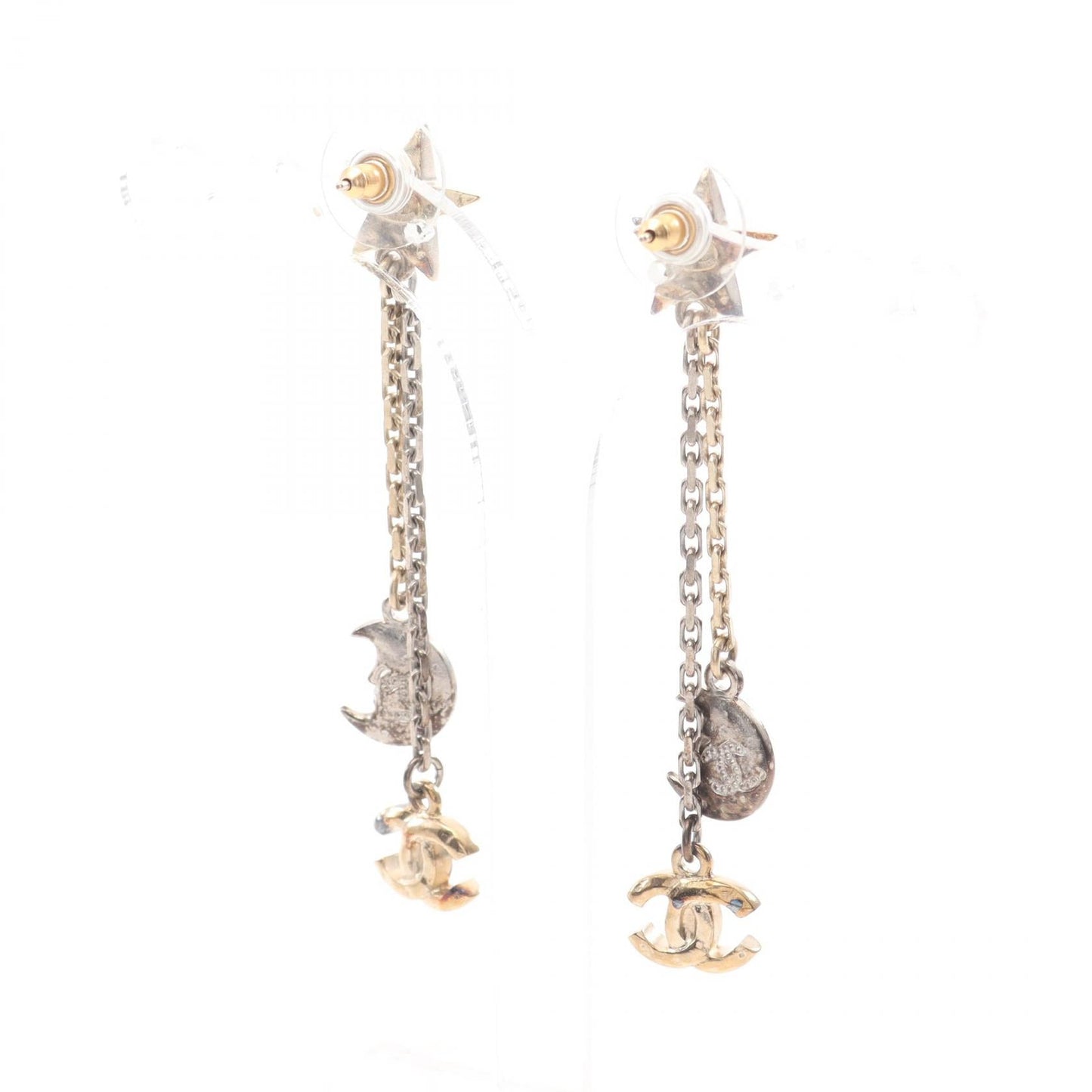 Chanel Coco Mark Star Moon Earrings