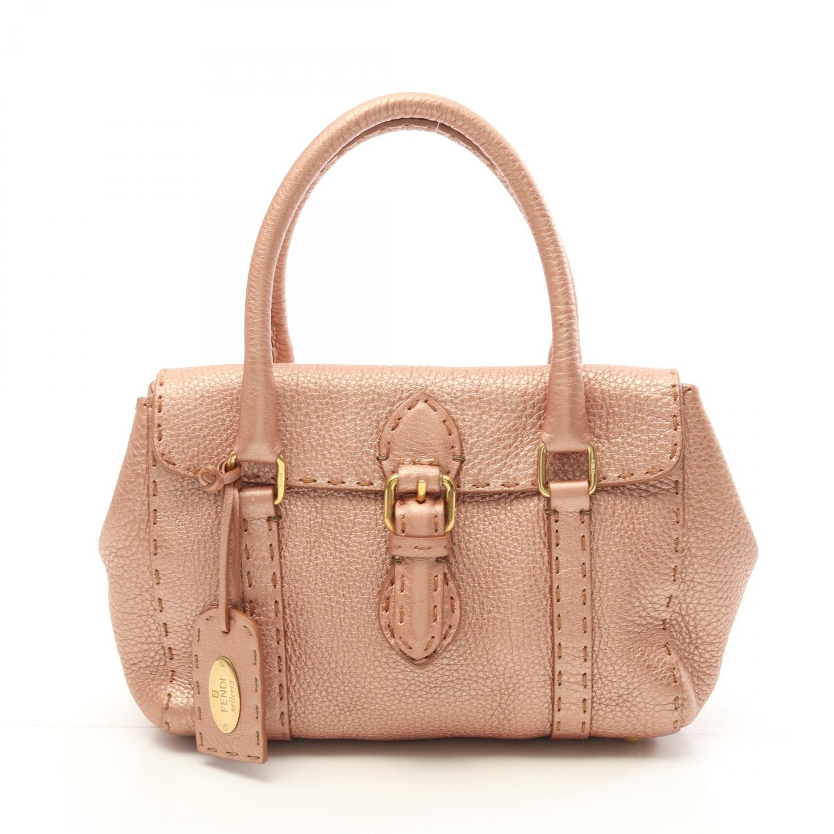Fendi Selleria Linda Handbag Leather Mini Travel Bag