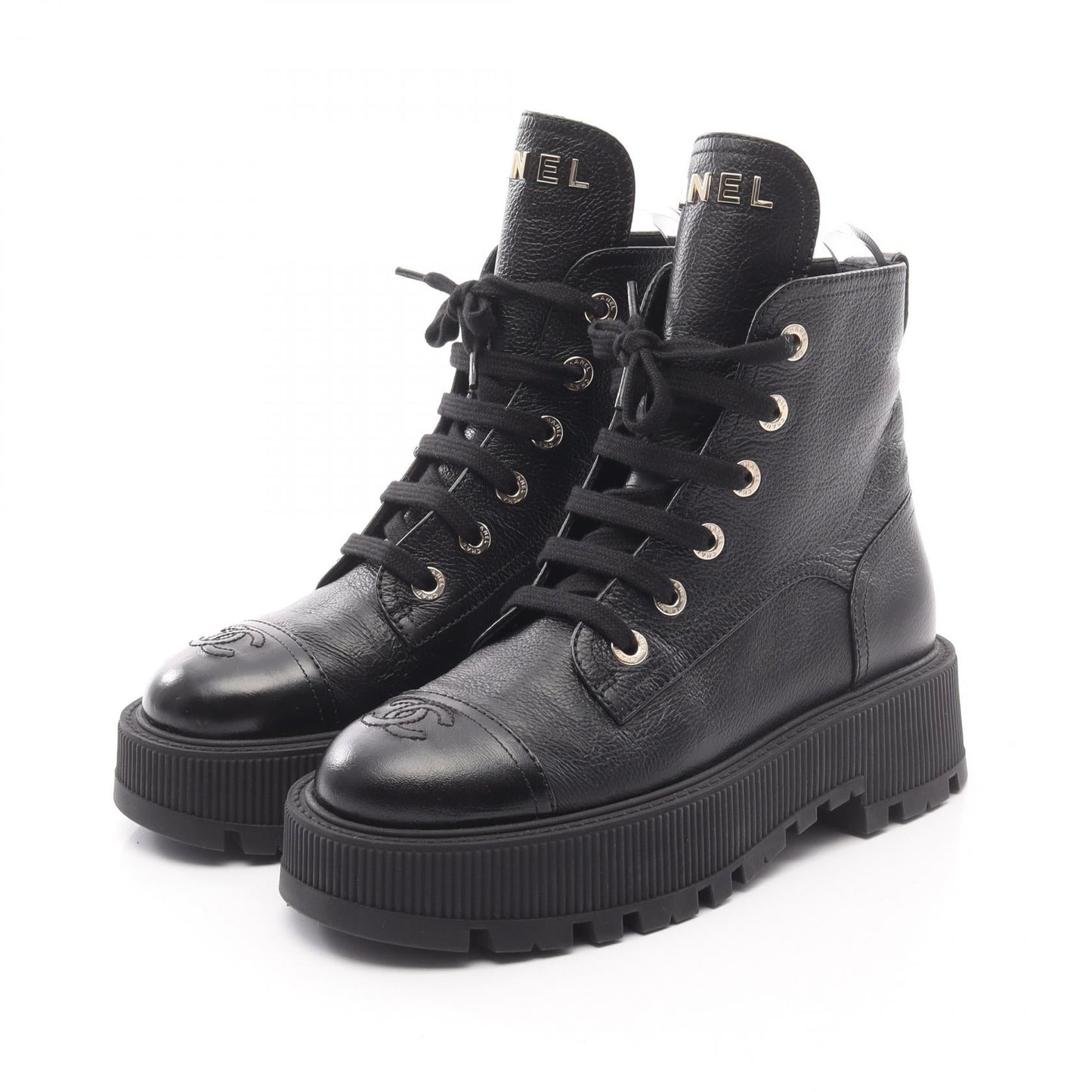 Chanel Coco Mark Leather Boots for Women