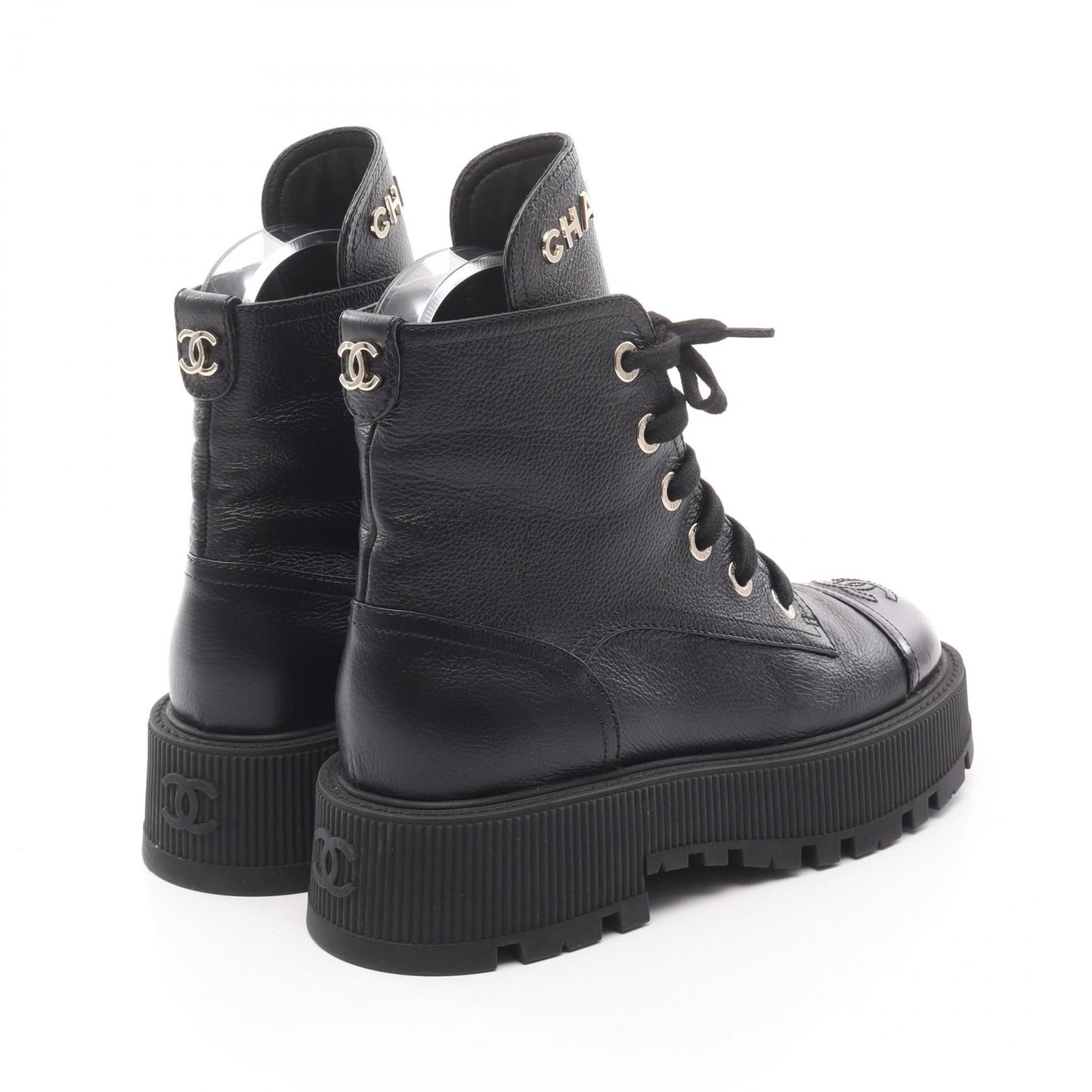 Chanel Coco Mark Leather Boots for Women