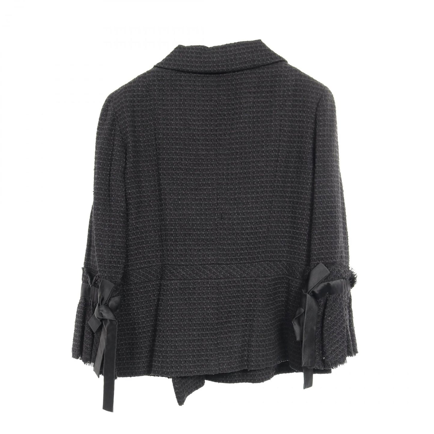 Chanel Coco Mark Button Tweed Nylon Outerwear Bag