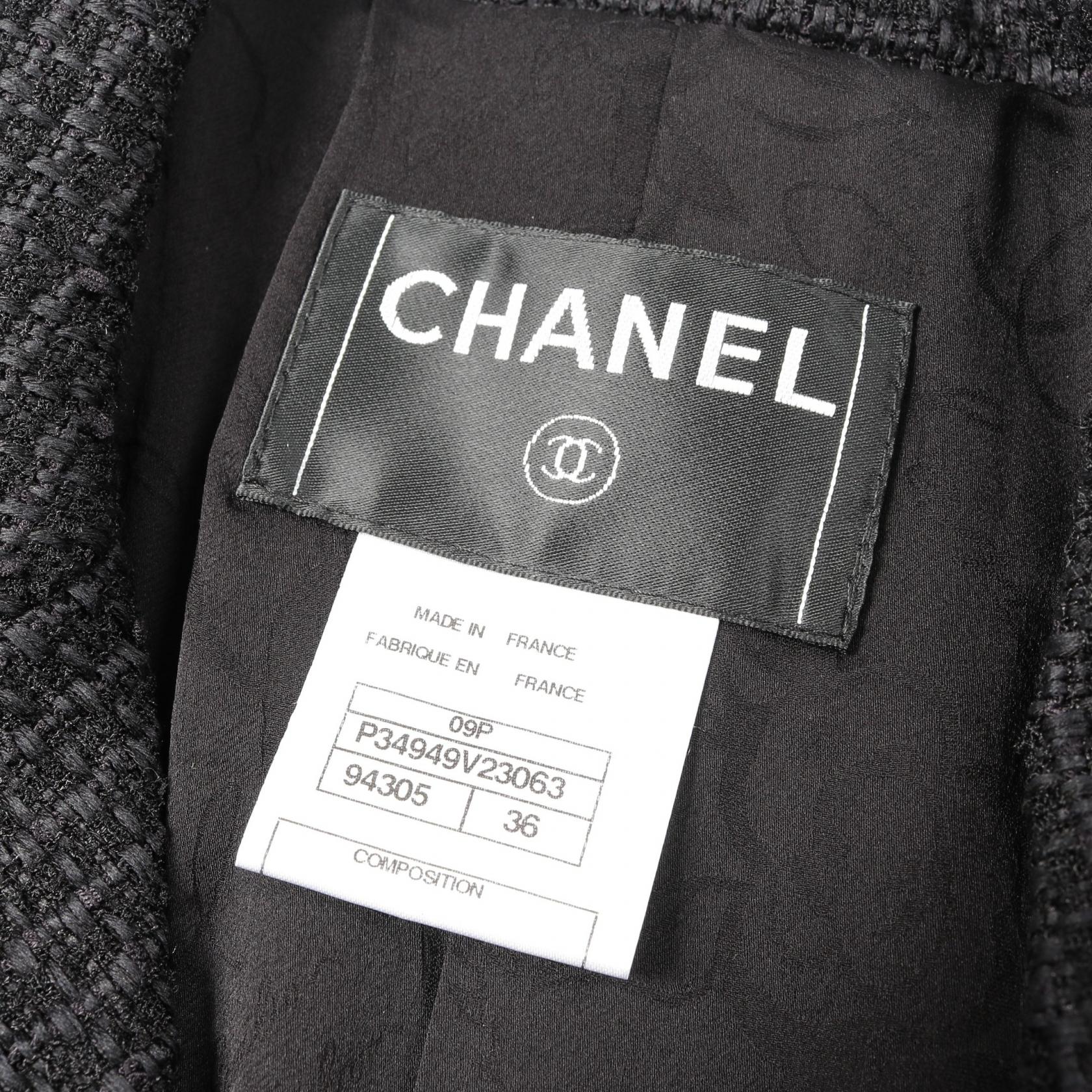 Chanel Coco Mark Button Tweed Nylon Outerwear Bag