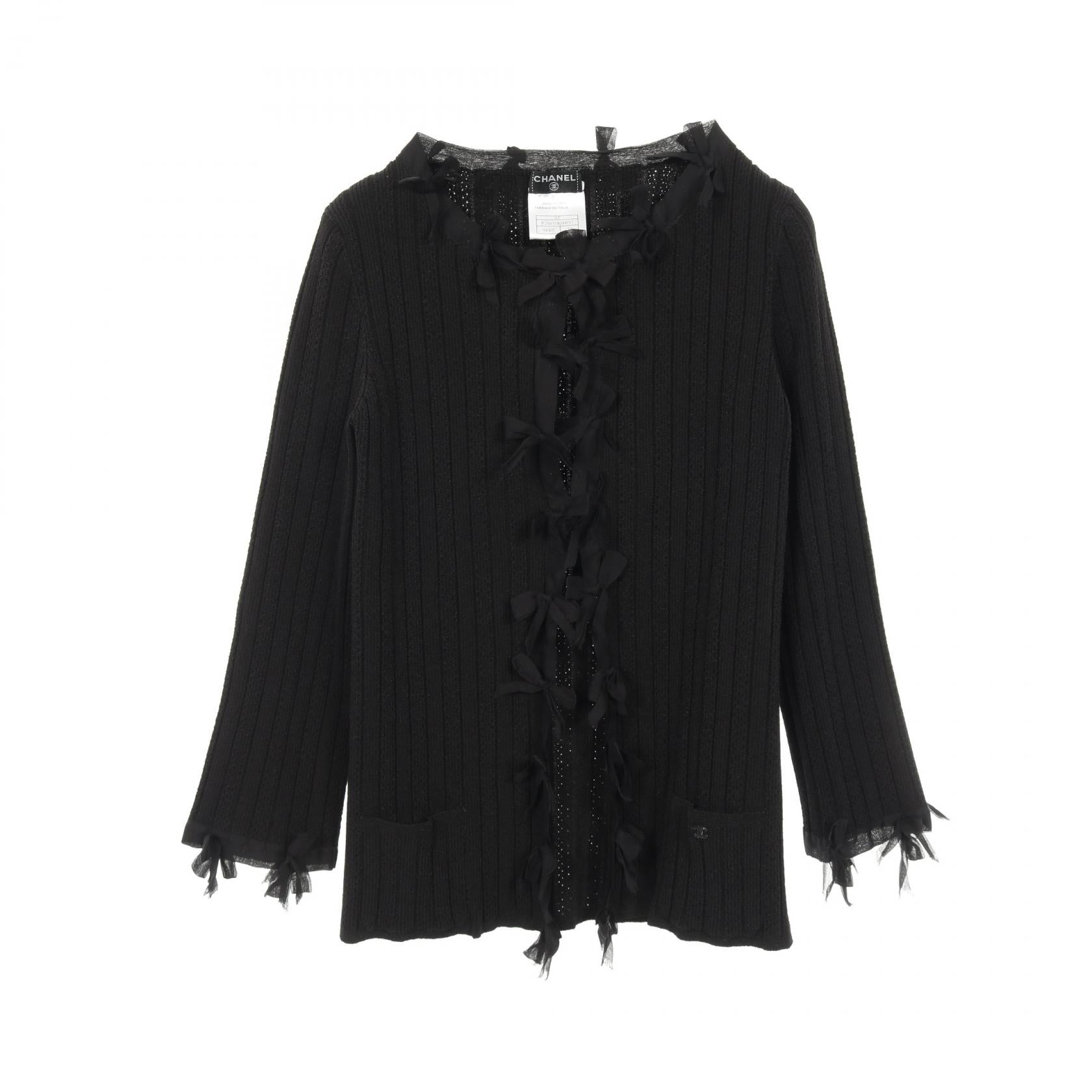 Chanel Ribbon Cardigan Rayon Cardigan Bag