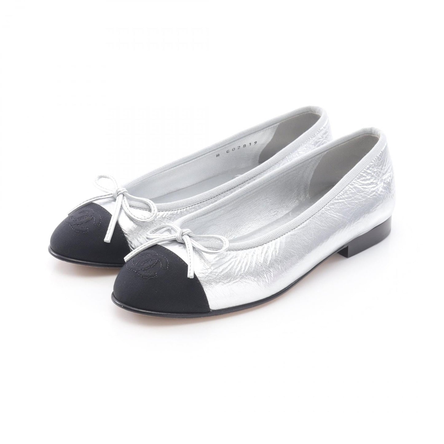 Chanel Ballerina Leather Fabric Pumps Bag