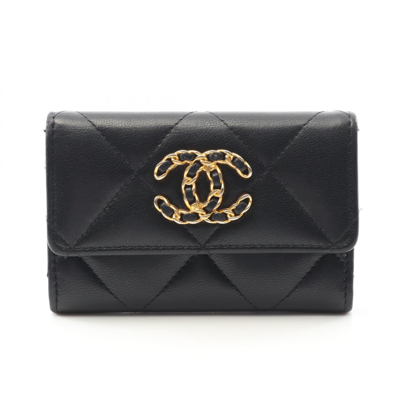 Chanel CHANEL 19 Lambskin Card Case